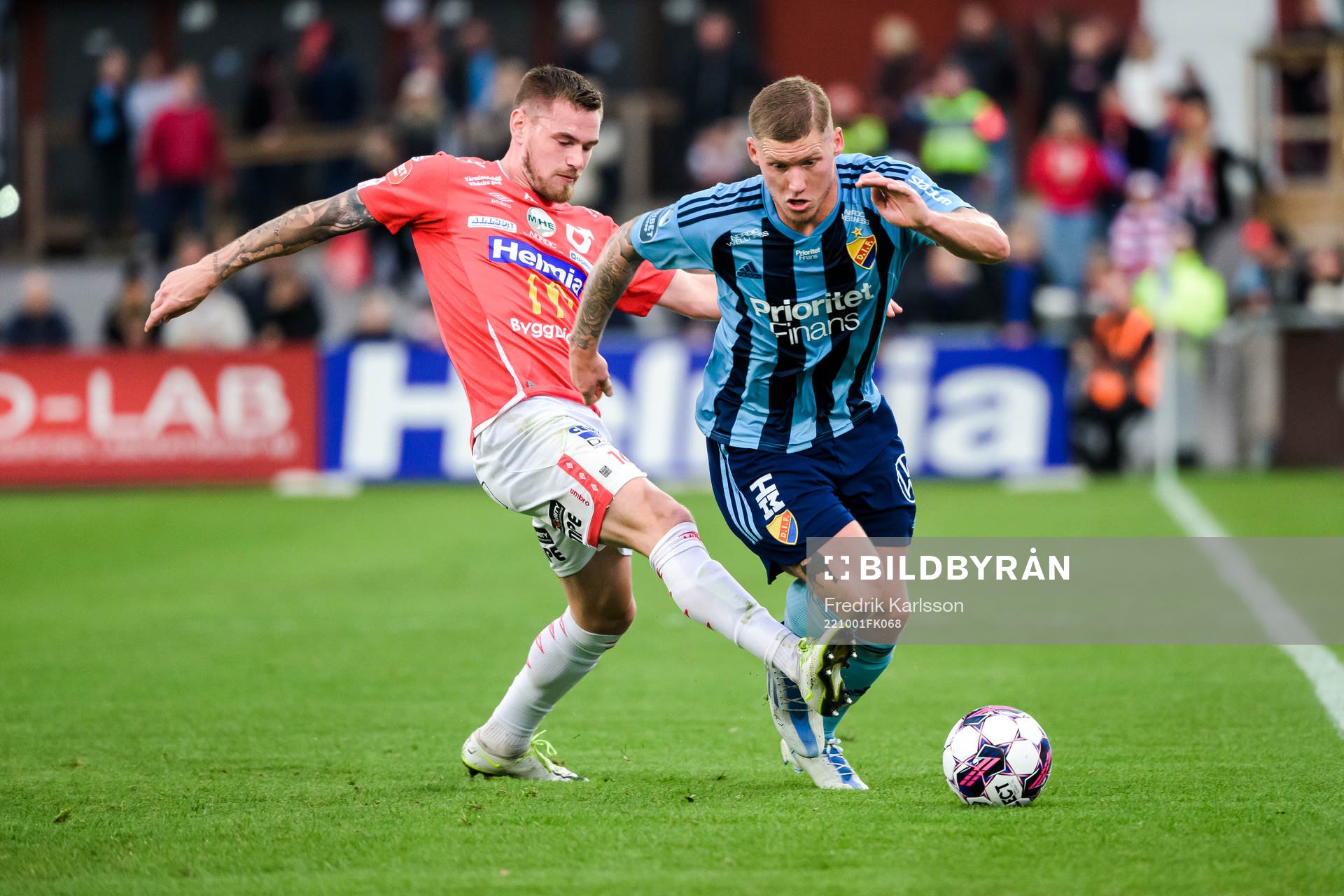 Degerfors Rasmus Örqvist och Djurgårdens Victor Edvardsen