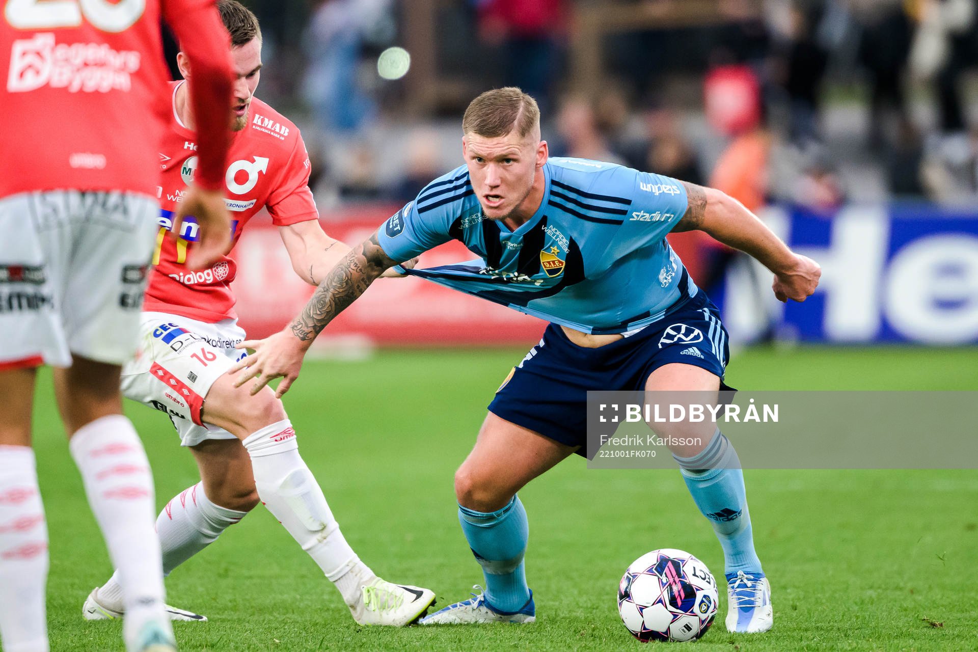 Degerfors Rasmus Örqvist och Djurgårdens Victor Edvardsen