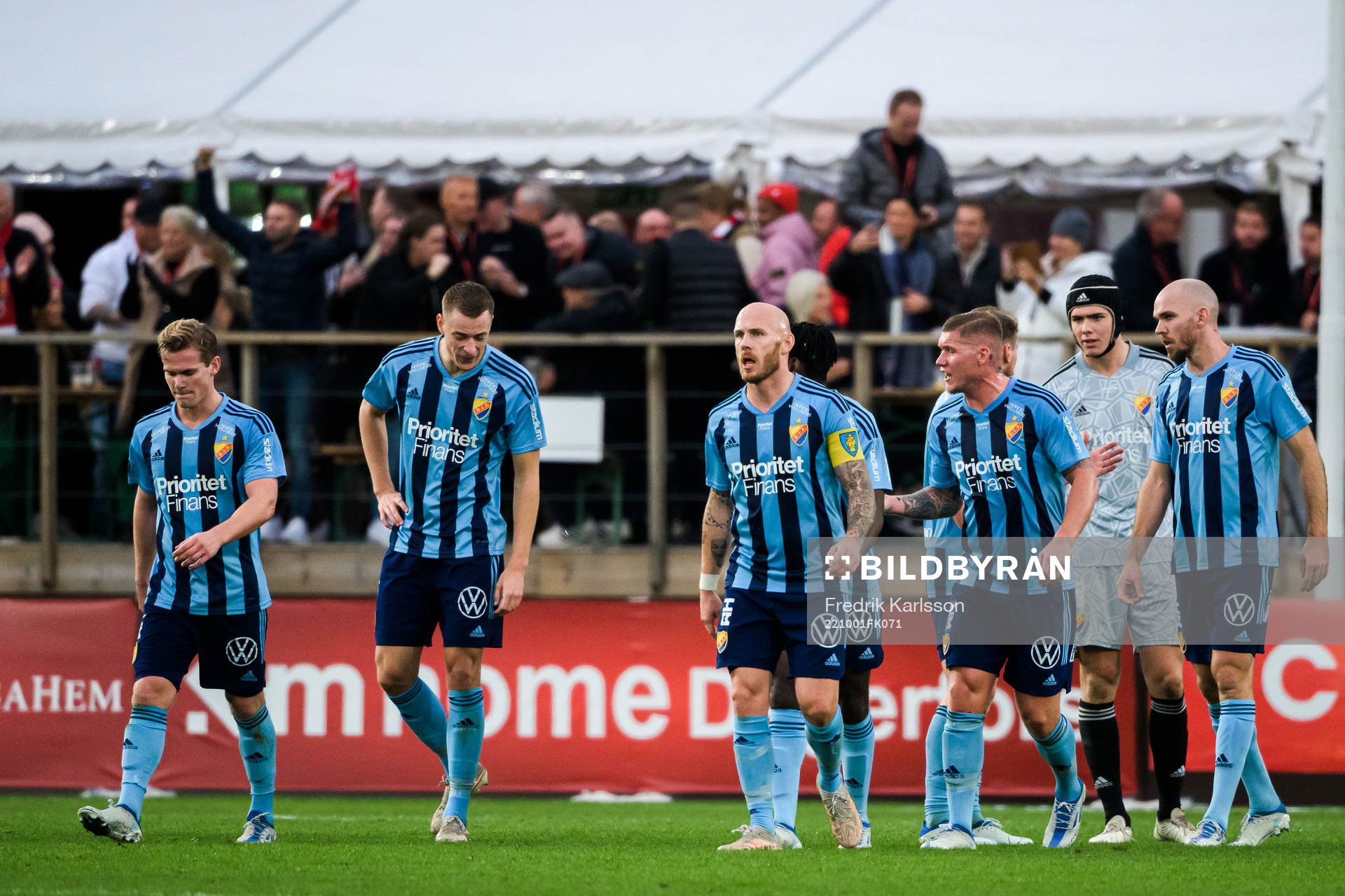 Djurgårdens Magnus Eriksson och Victor Edvardsen deppar