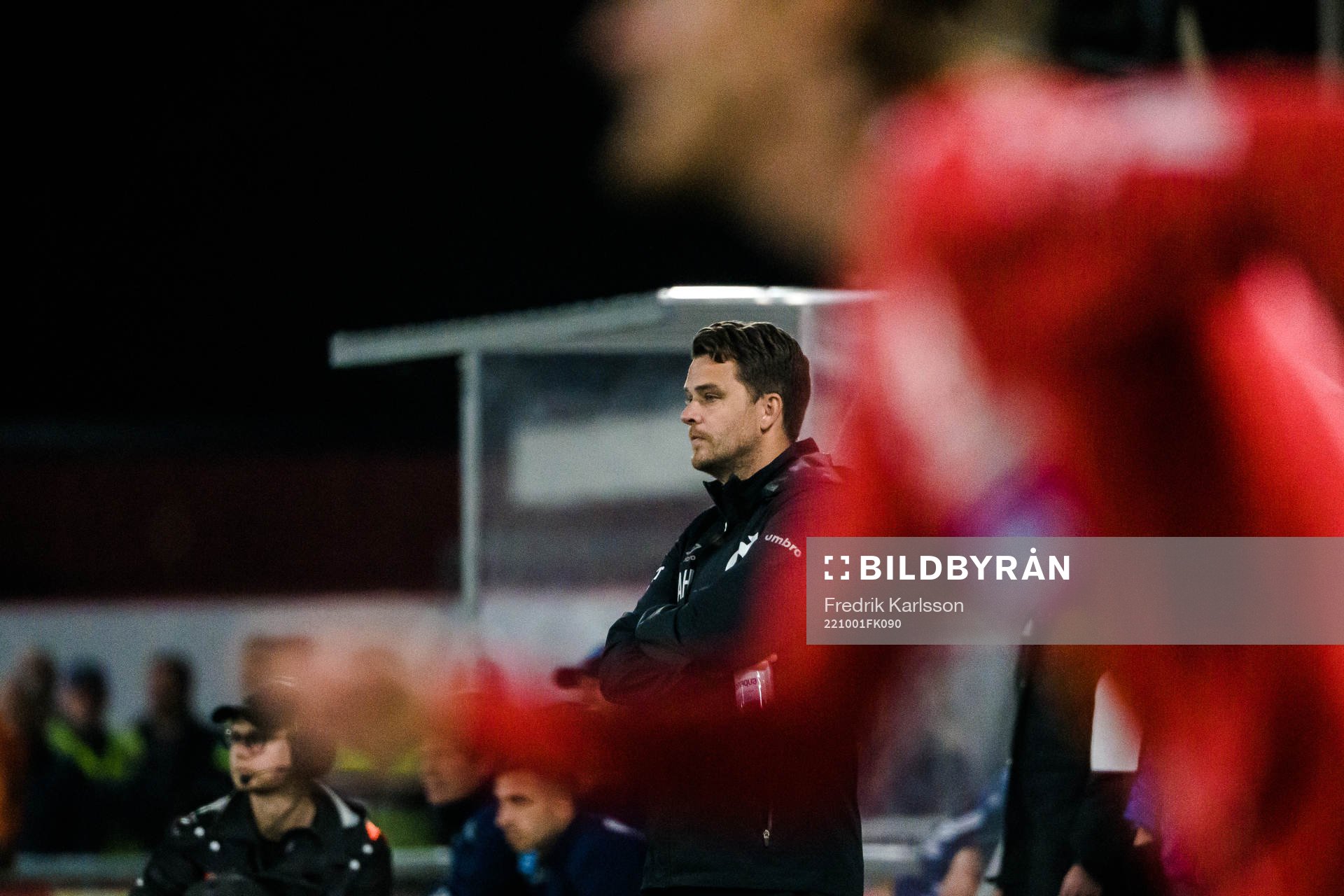 Degerfors tränare Andreas Holmberg under fotbollsmatchen i Allsvenskan mellan Degerfors och Djurgården den 1 oktober 2022 i Degerfors.