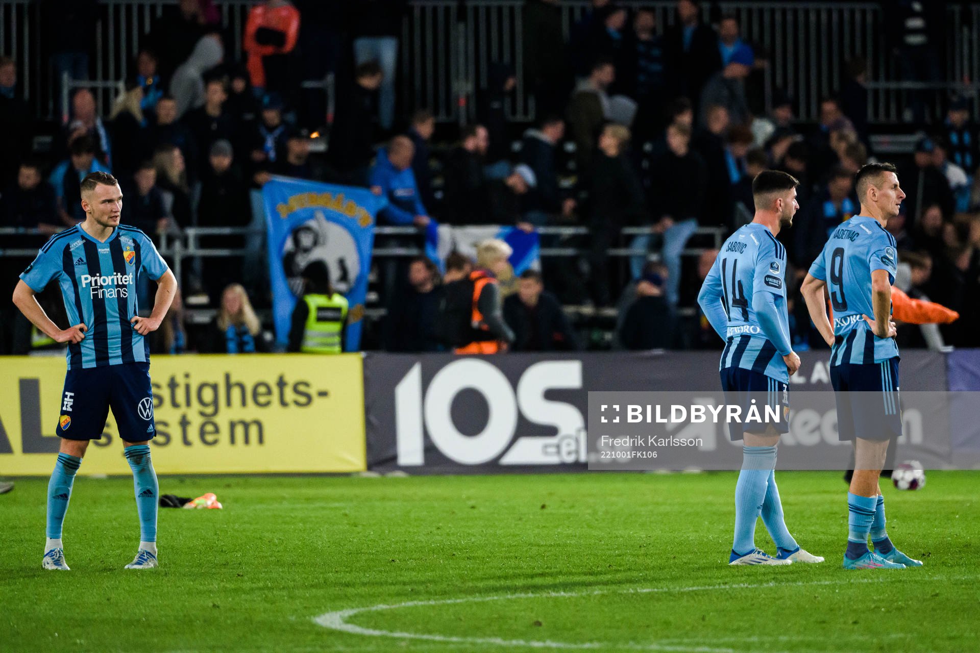 Djurgårdens Piotr Johansson, Haris Radetinac och Besard