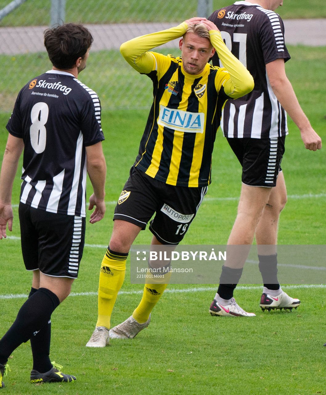 IFK Hässleholms Jens Lynard i matchen i div. 2 mellan IFK