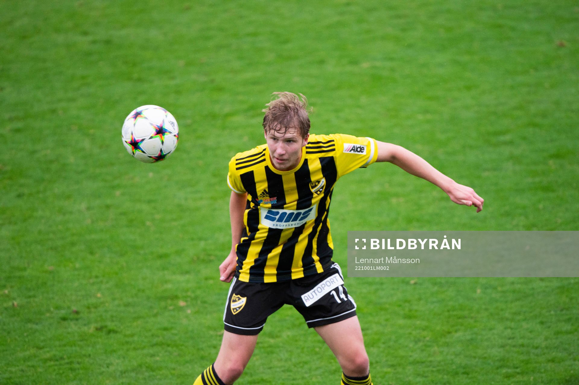 IFK Hässleholms Hugo Arvidsson i matchen i div. 2 mellan