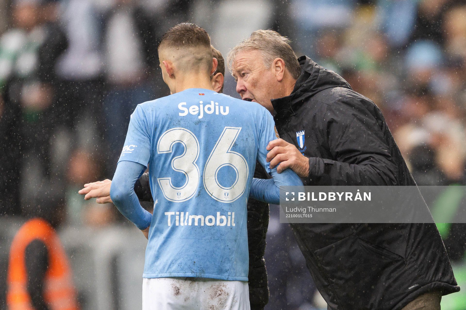 Malmö FFs Patriot Sejdiu och tränare Åge Hareide