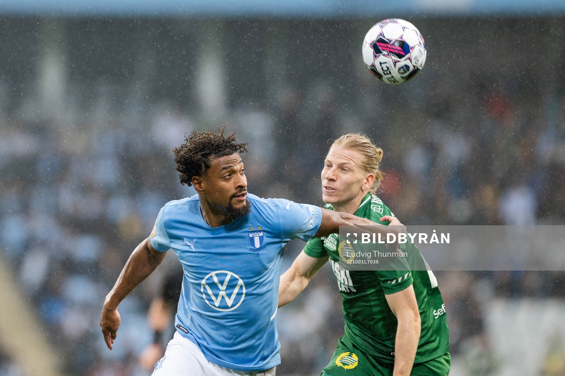 Malmö FFs Joseph Ceesay och Hammarbys Gustav Ludwigson