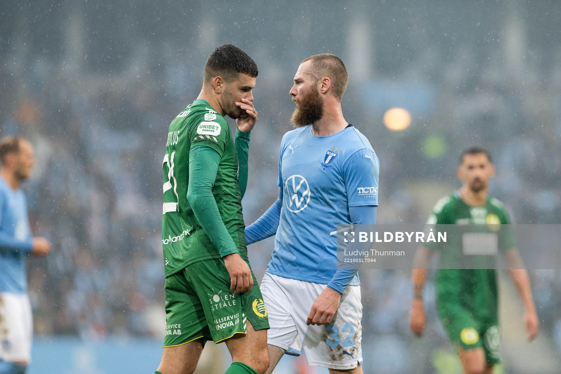 Hammarbys Edvin Kurtulus och Malmö FFs Jo Inge Berget
