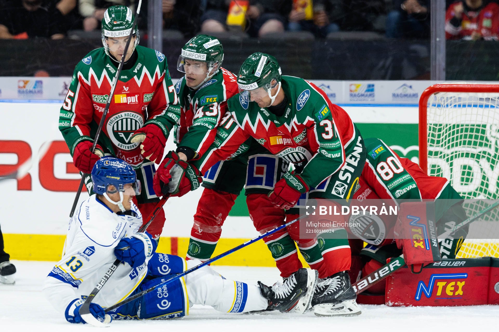 Leksands Jon Knuts mot Frölundas Radan Lenc, Tom Nilsson
