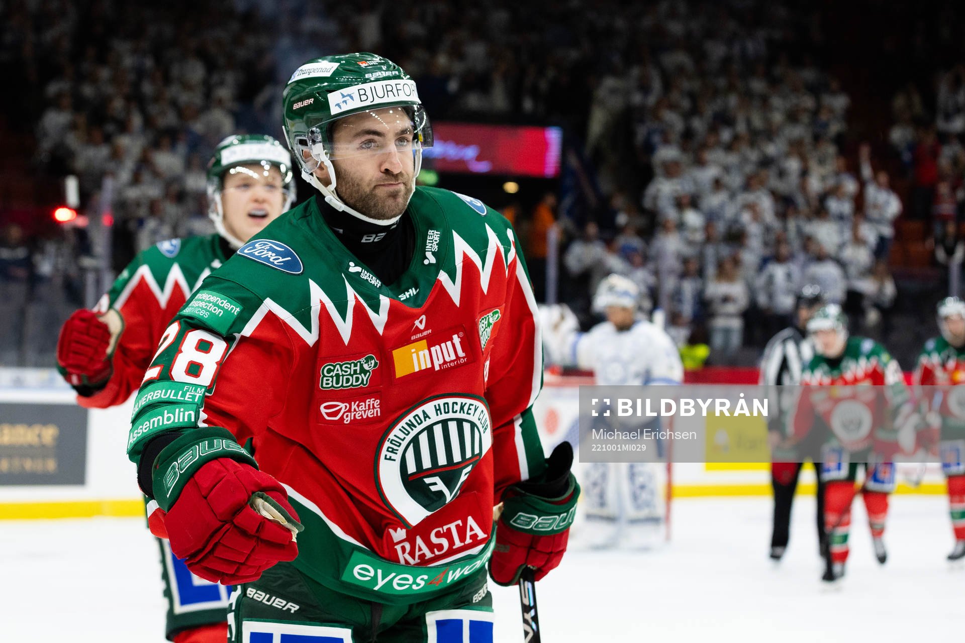 Frölundas Anthony Greco jublar