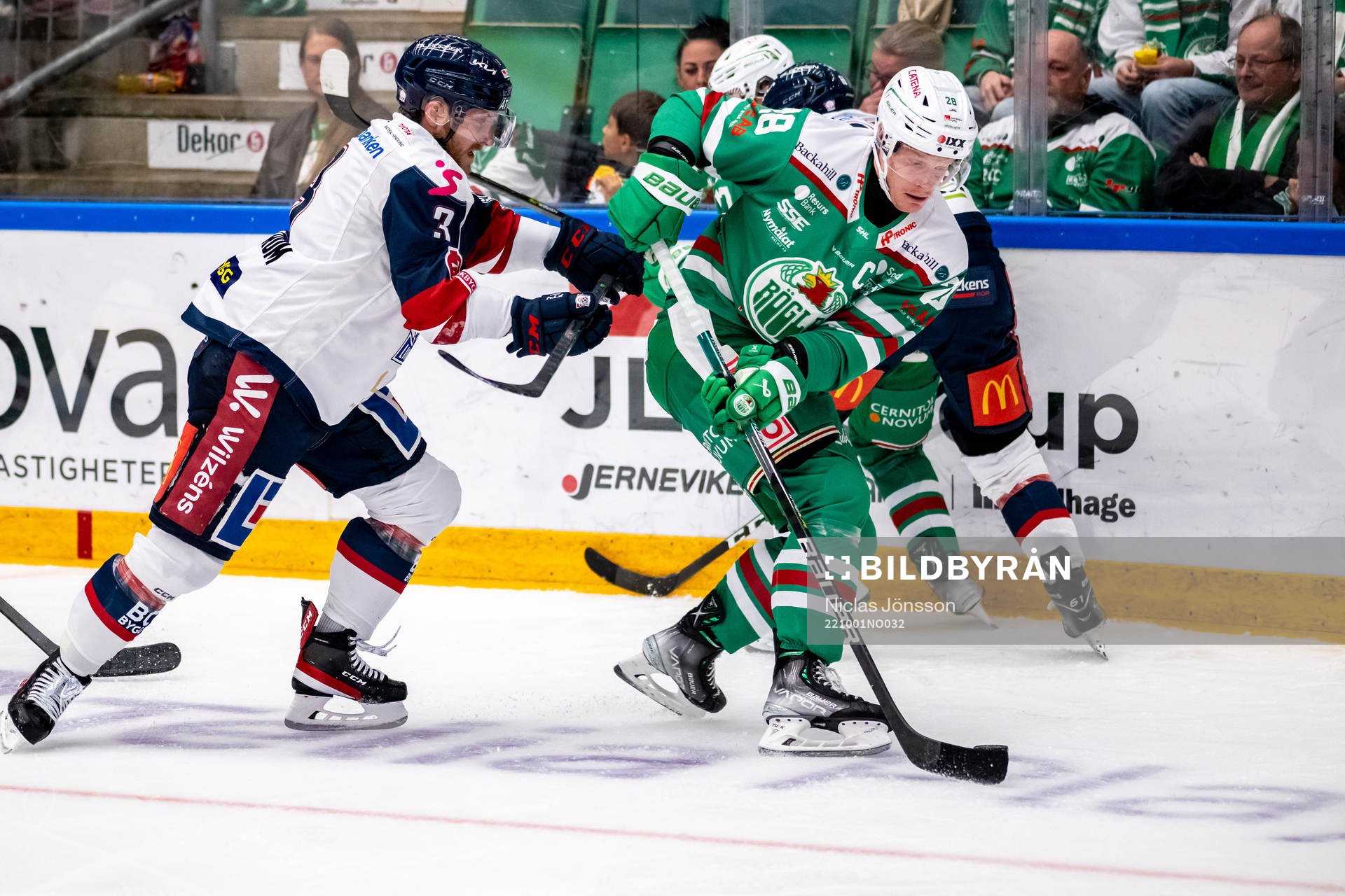 Linköpings Linus Hultström och Rögles Anton Bengtsson