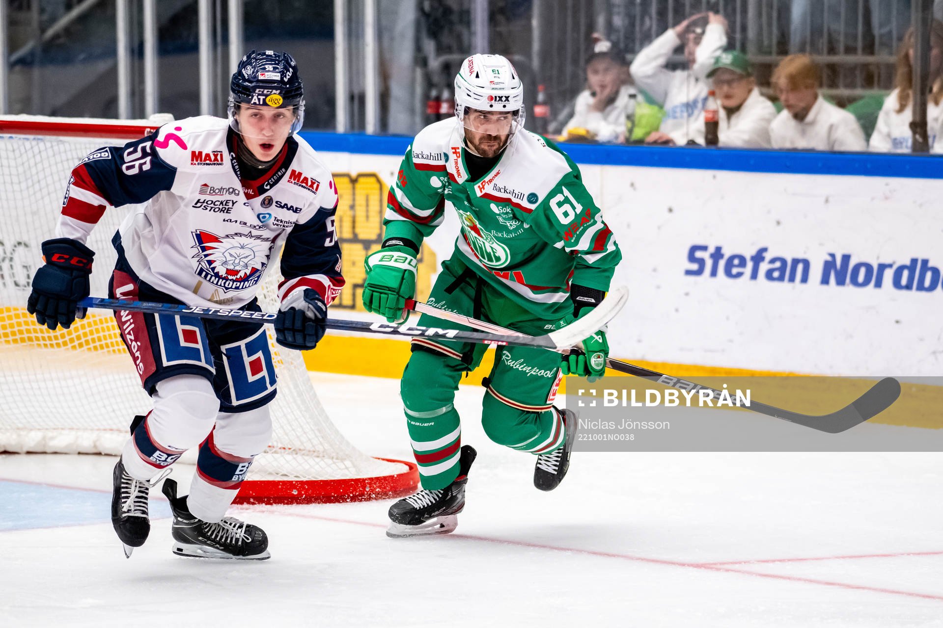Linköpings Elias Sjöström  och Rögles Ludvig Larsson
