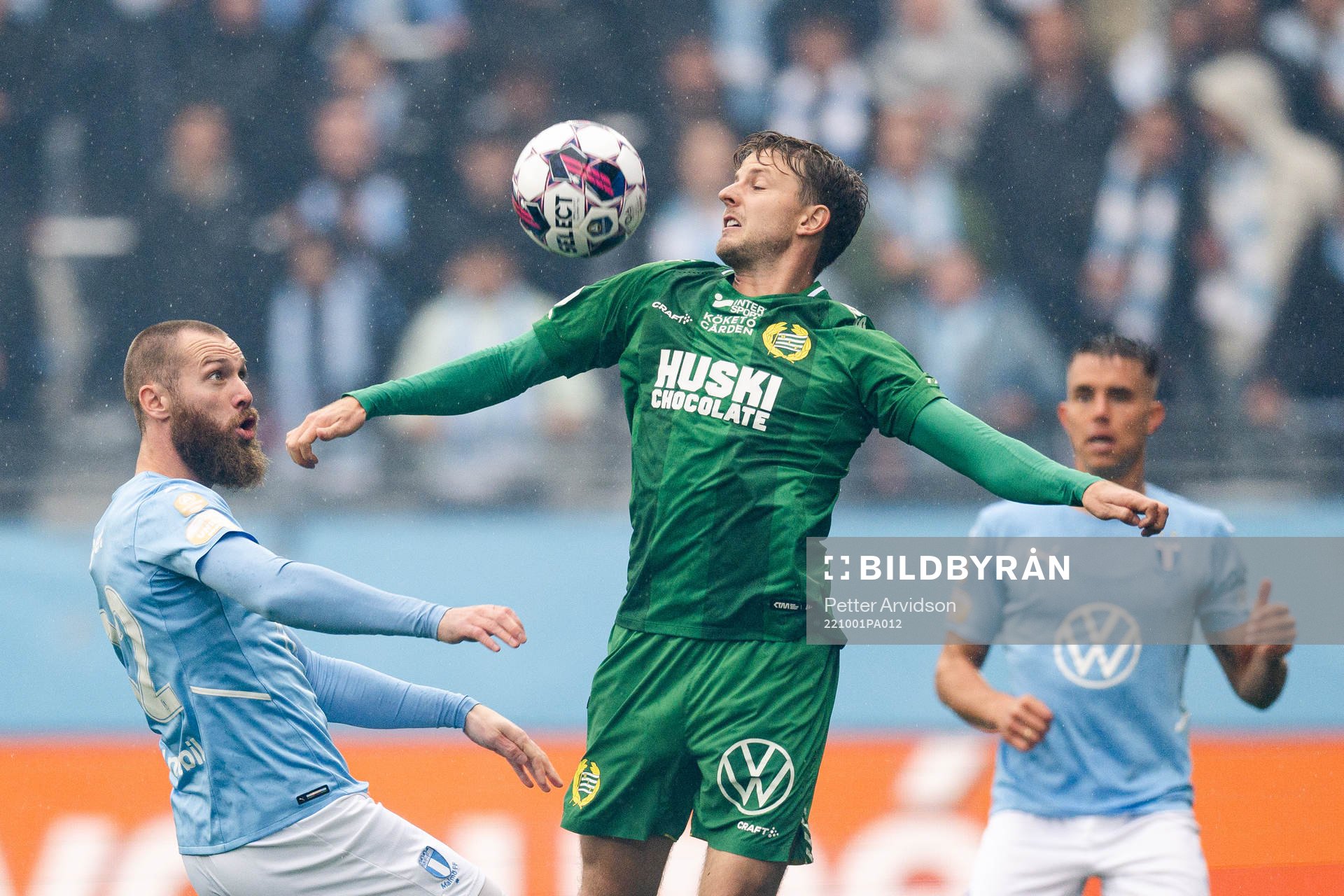 Malmö FFs Jo Inge Berget och Hammarbys Joel Nilsson