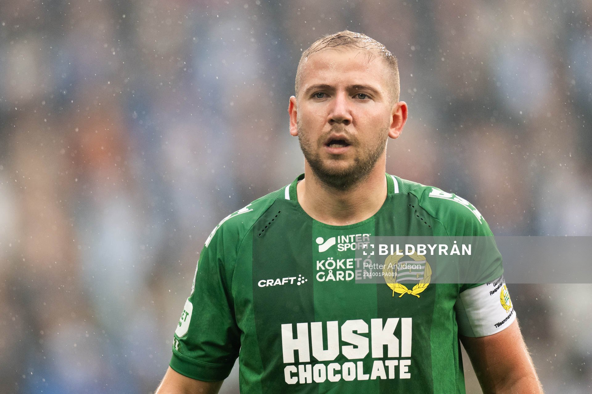 Hammarbys Darijan Bojanic under fotbollsmatchen i Allsvenskan mellan Malmö FF och Hammarby den 1 oktober 2022 i Malmö. 