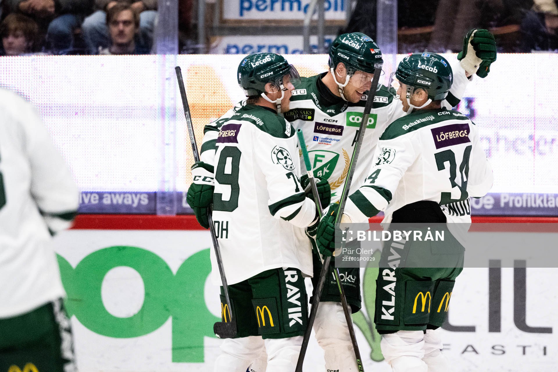 Färjestads Patrik Lundh Victor Ejdsell och Michael