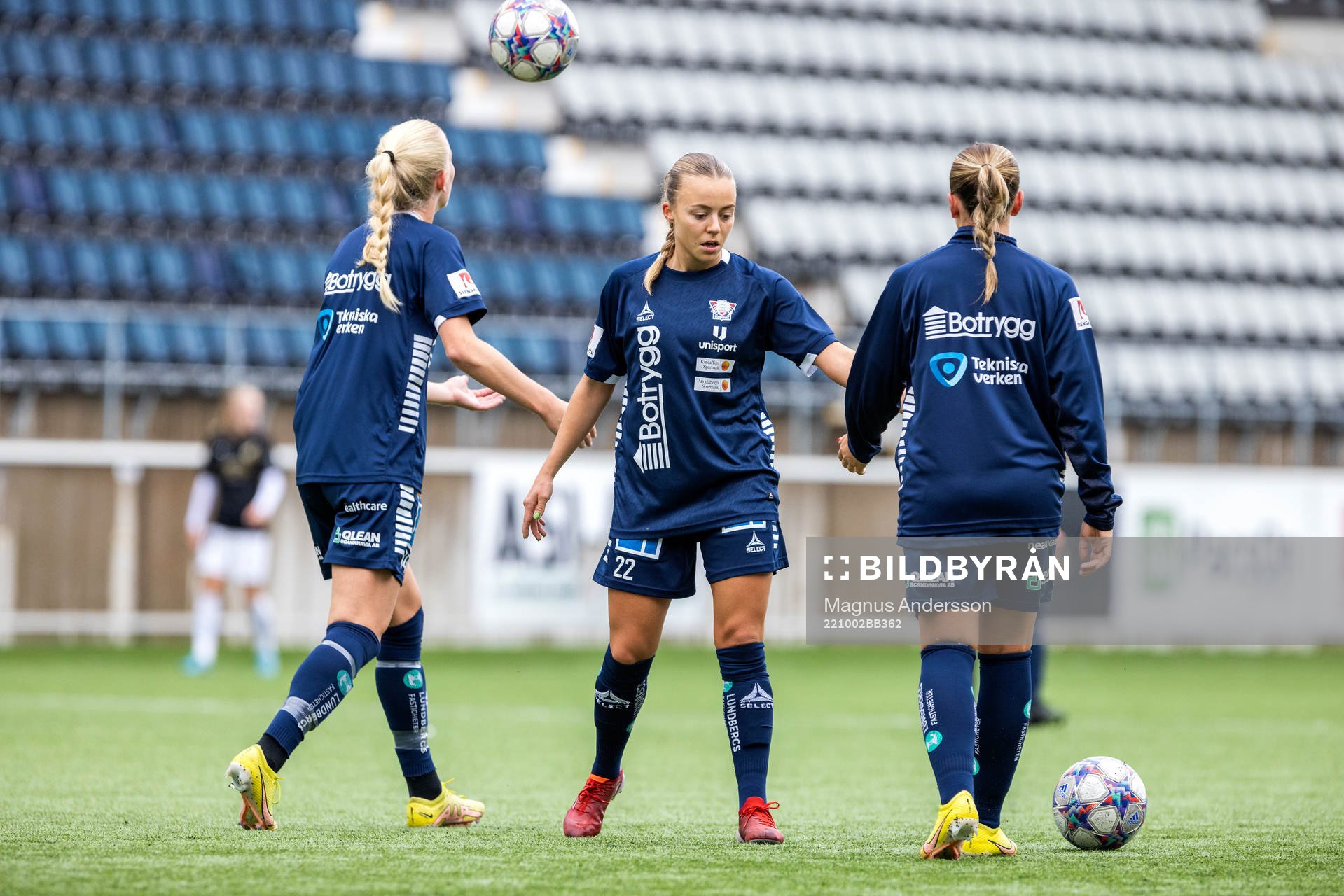 Linköpings Olga Ahtinen på uppvärmningen