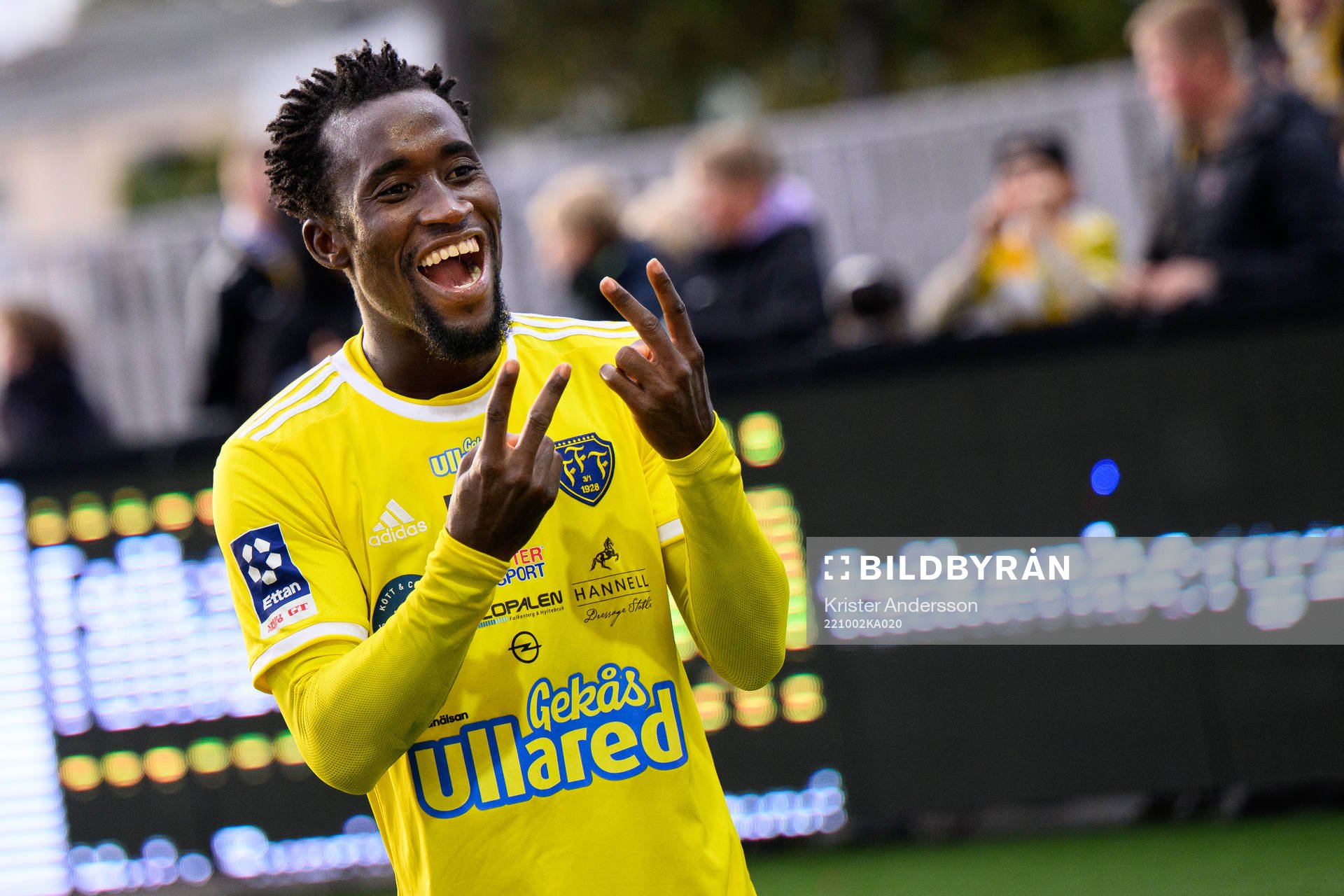 Falkenbergs Godwin Aguda jublar