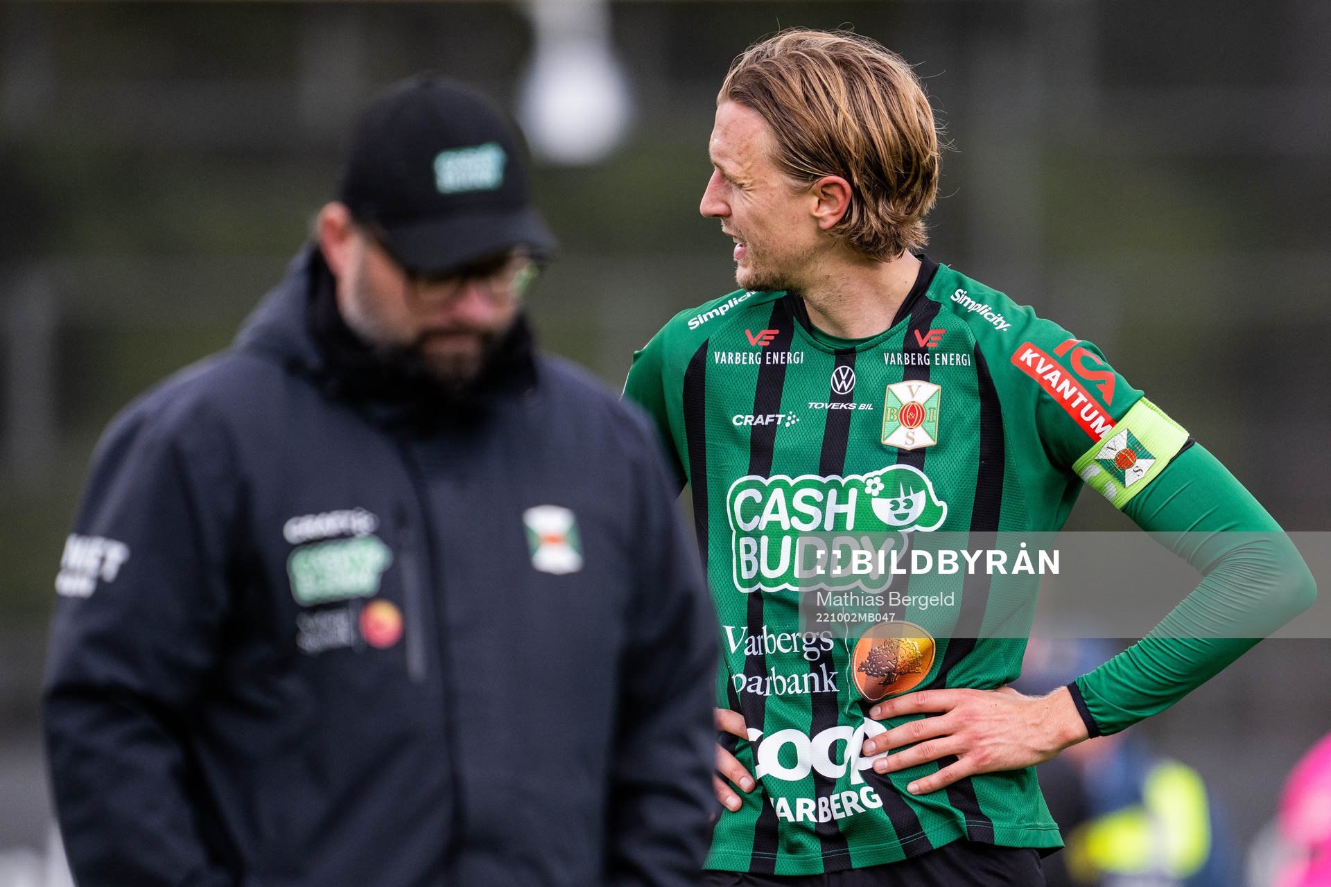 Varbergs huvudtränare Joakim Persson och Joakim Lindner
