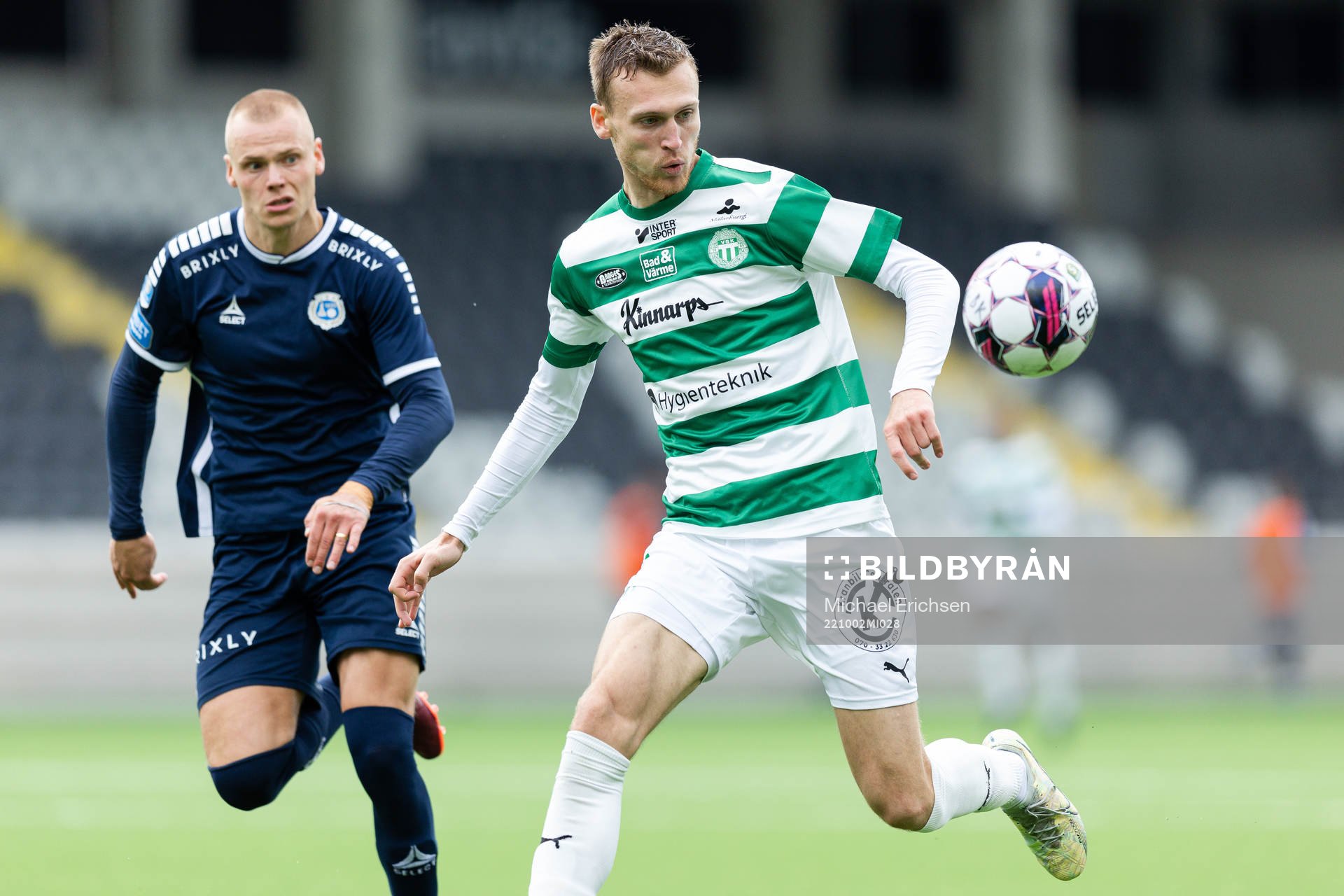 Utsiktens Jesper Brandt och Västerås SKs Viktor Granath