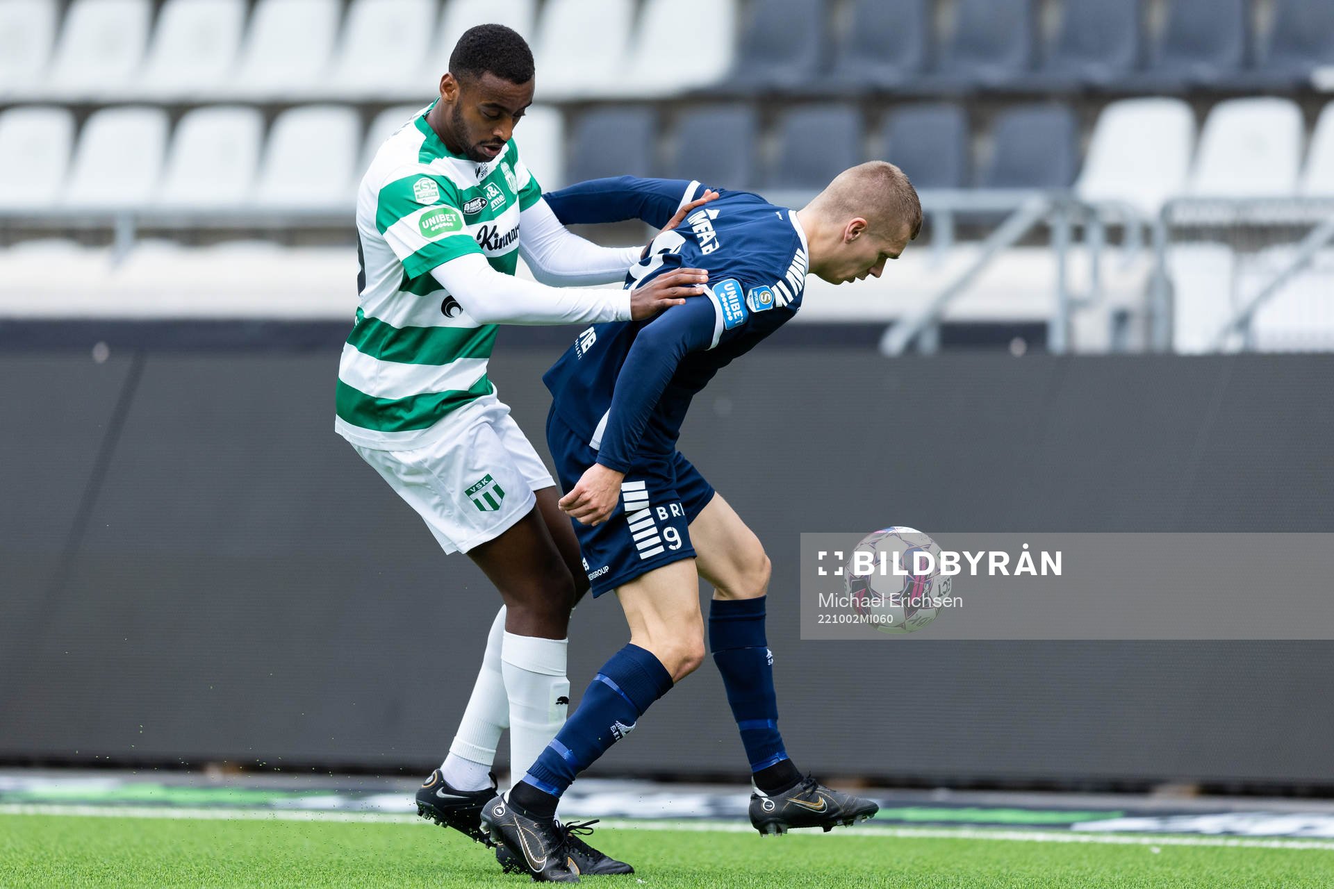 Västerås SKs Theodore Rask och Utsiktens Lucas Hedlund