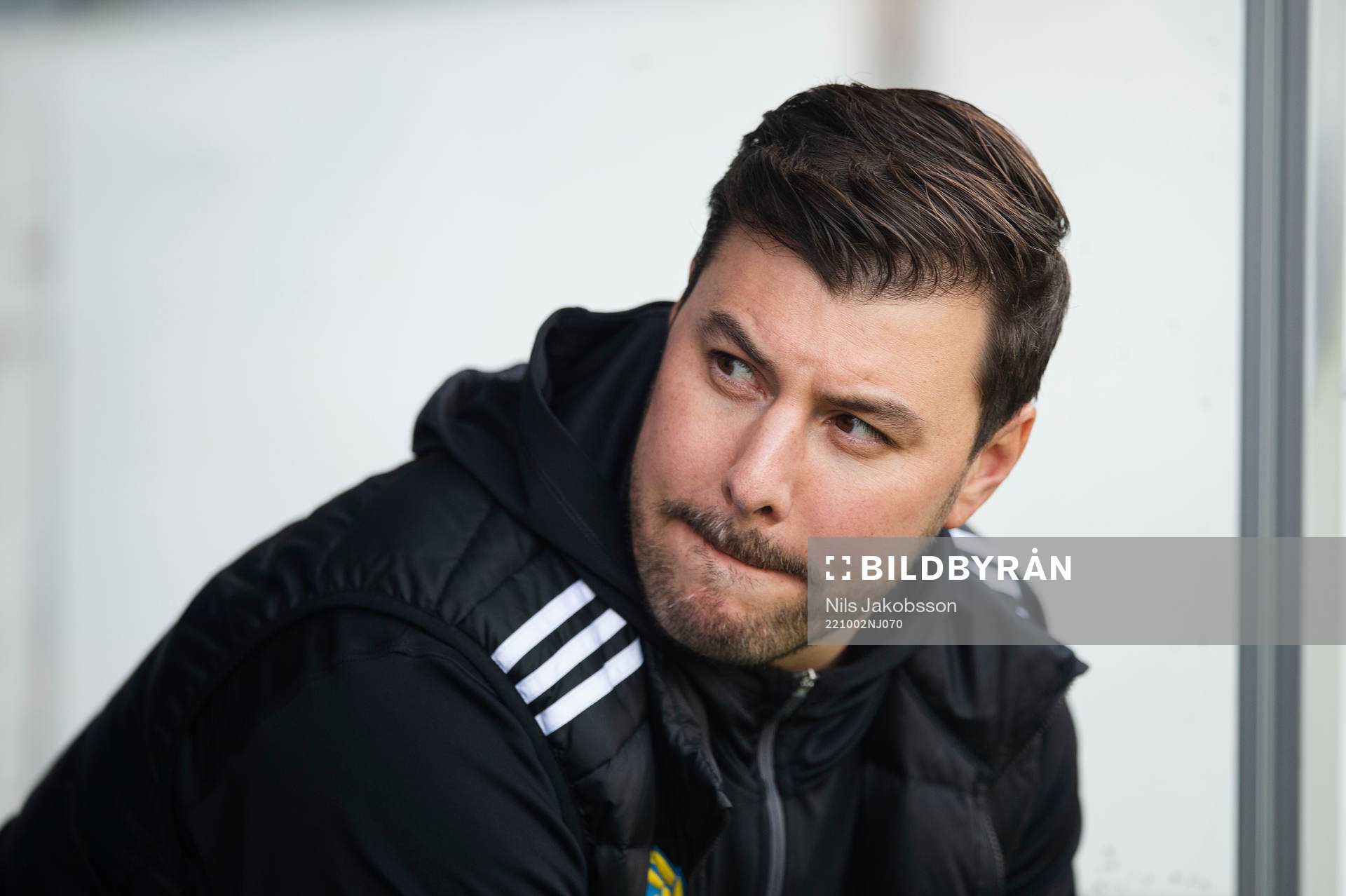 GIF Sundsvalls tränare Brian Clarhaut under fotbollsmatchen i Allsvenskan mellan GIF Sundsvall och IFK Norrköping den 2 oktober 2022 i Sundsvall.