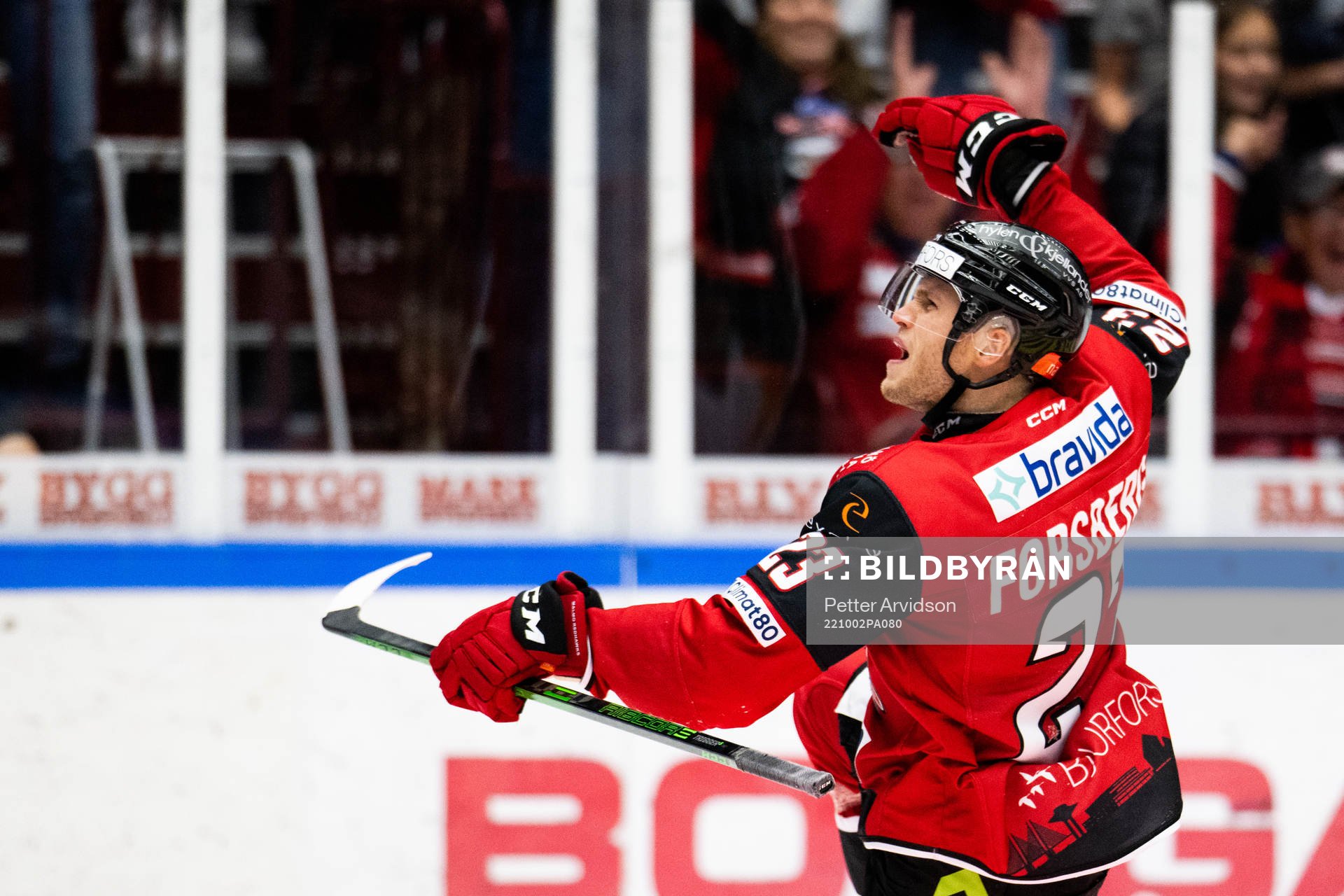 Malmö Redhawks Christoffer Forsberg jublar