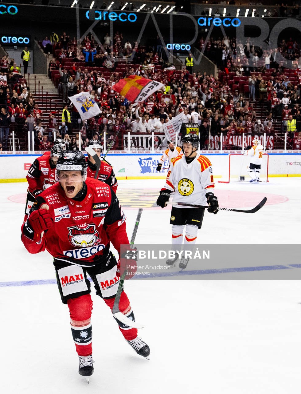 Malmö Redhawks Christoffer Forsberg jublar