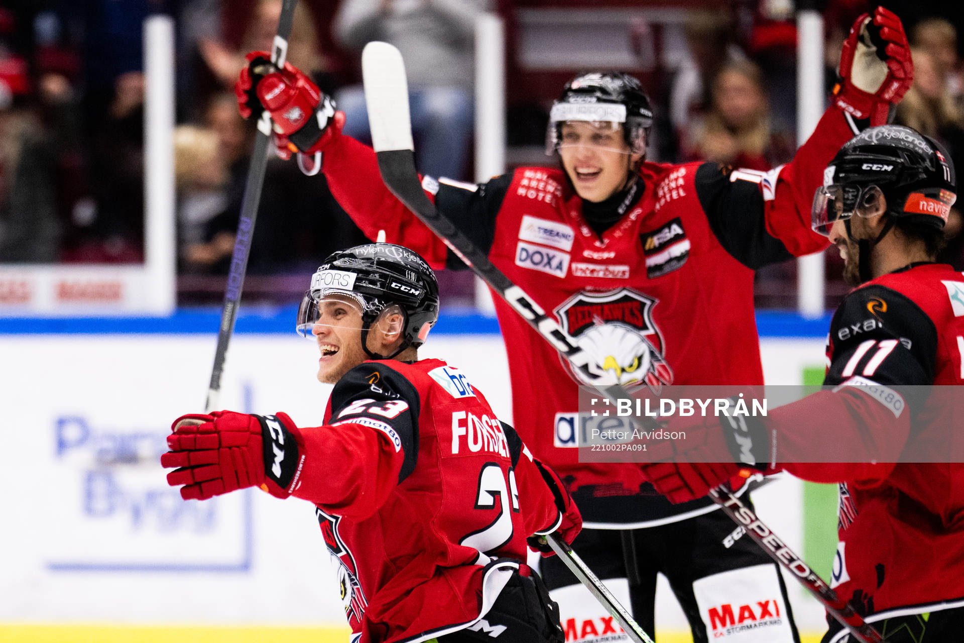 Malmö Redhawks Christoffer Forsberg jublar
