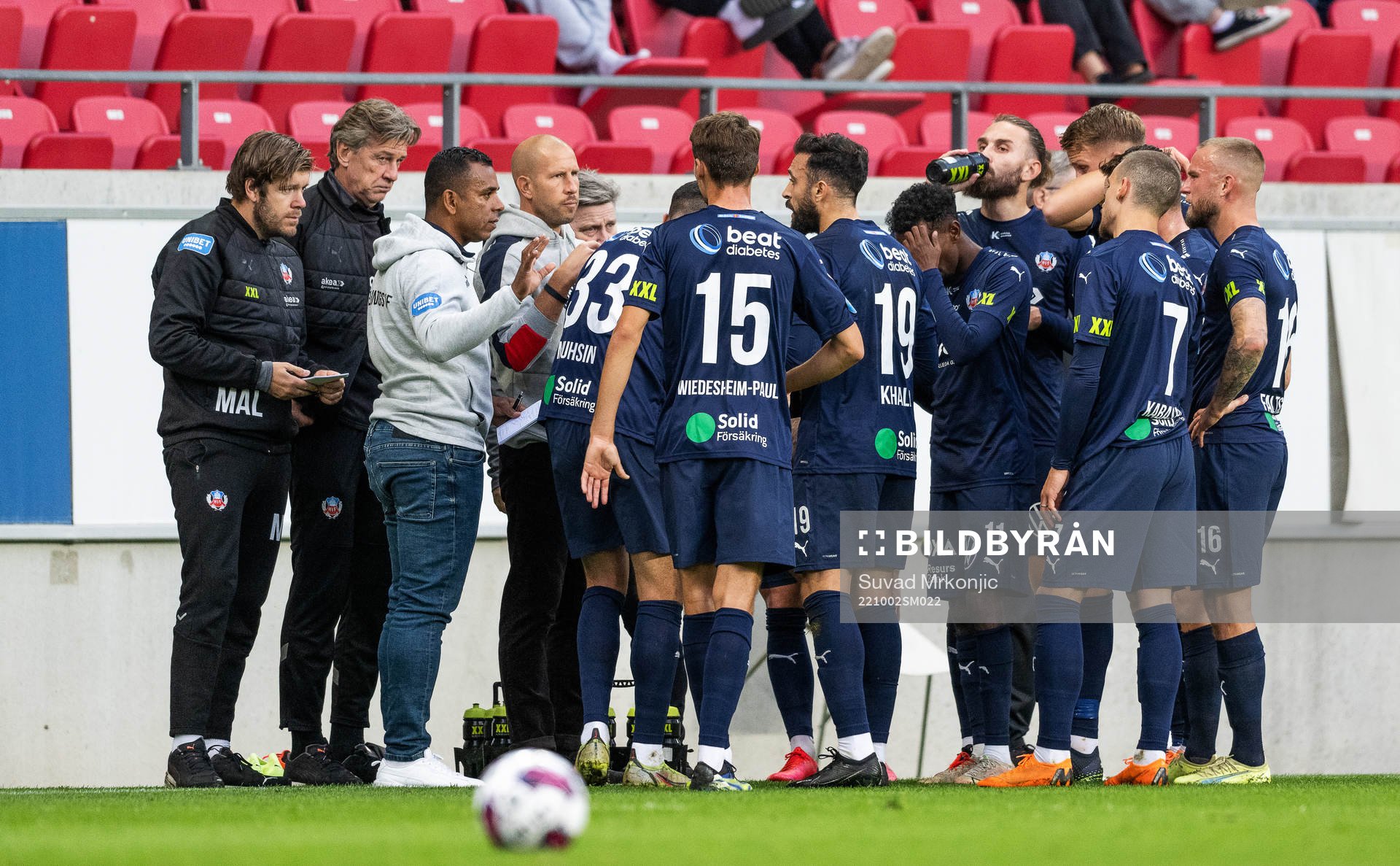 Helsingborgs tränare Alvaro Santos och tränare Mattias