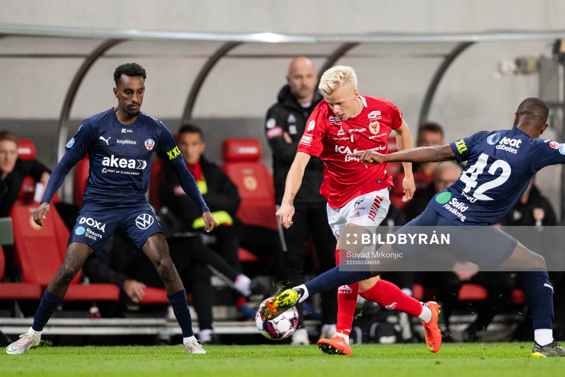 Kalmars Axel Lindahl och Helsingborgs Diego Cesar De
