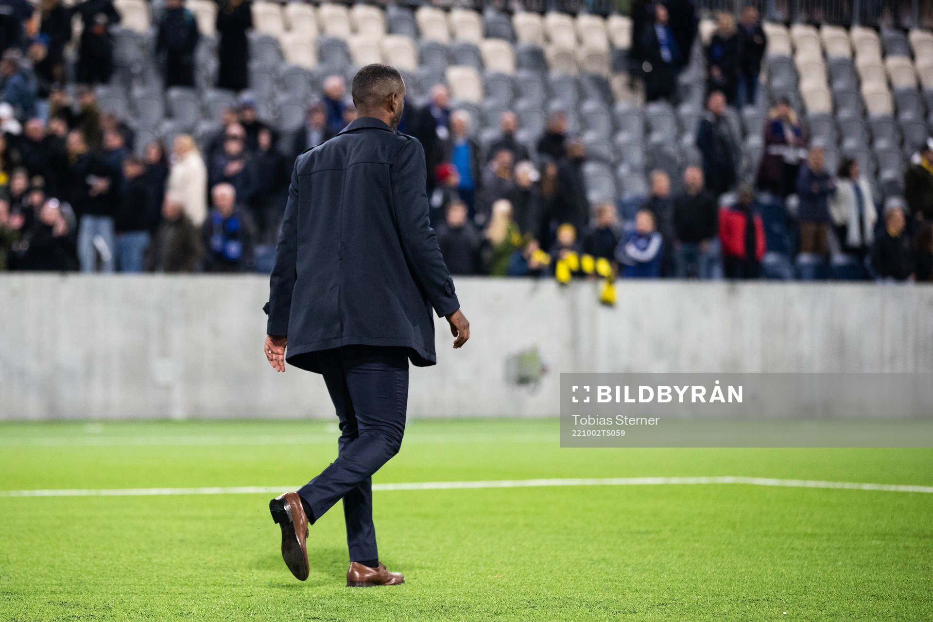AIKs tränare Henok Goitom efter fotbollsmatchen i Allsvenskan mellan Sirius och AIK den 2 oktober 2022 i Uppsala. 