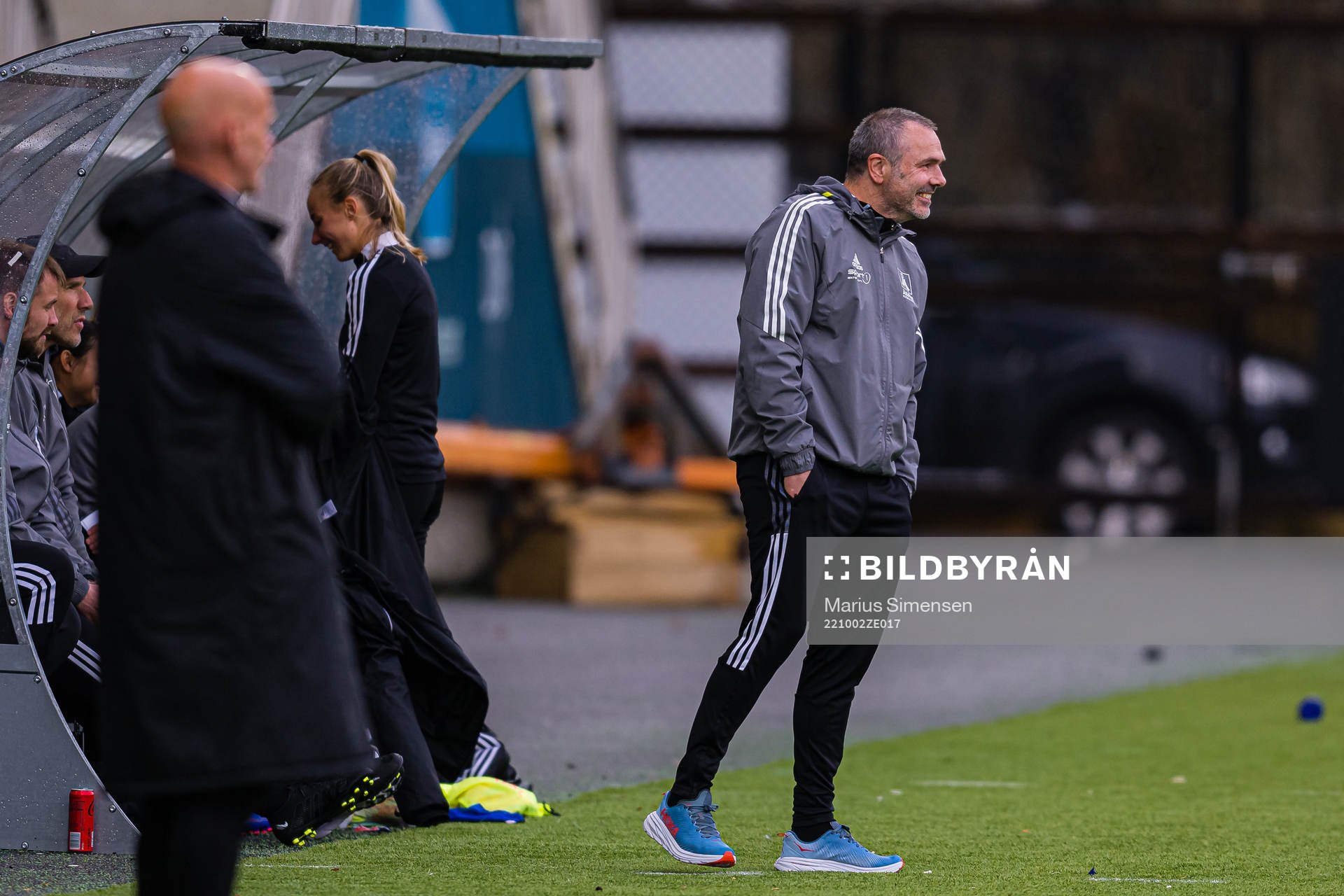 Eirik Fjeldstad, head coach of Åsane, during the Toppserien football match between Åsane and Arna-Bjørnar on October 2, 2022 in Bergen.