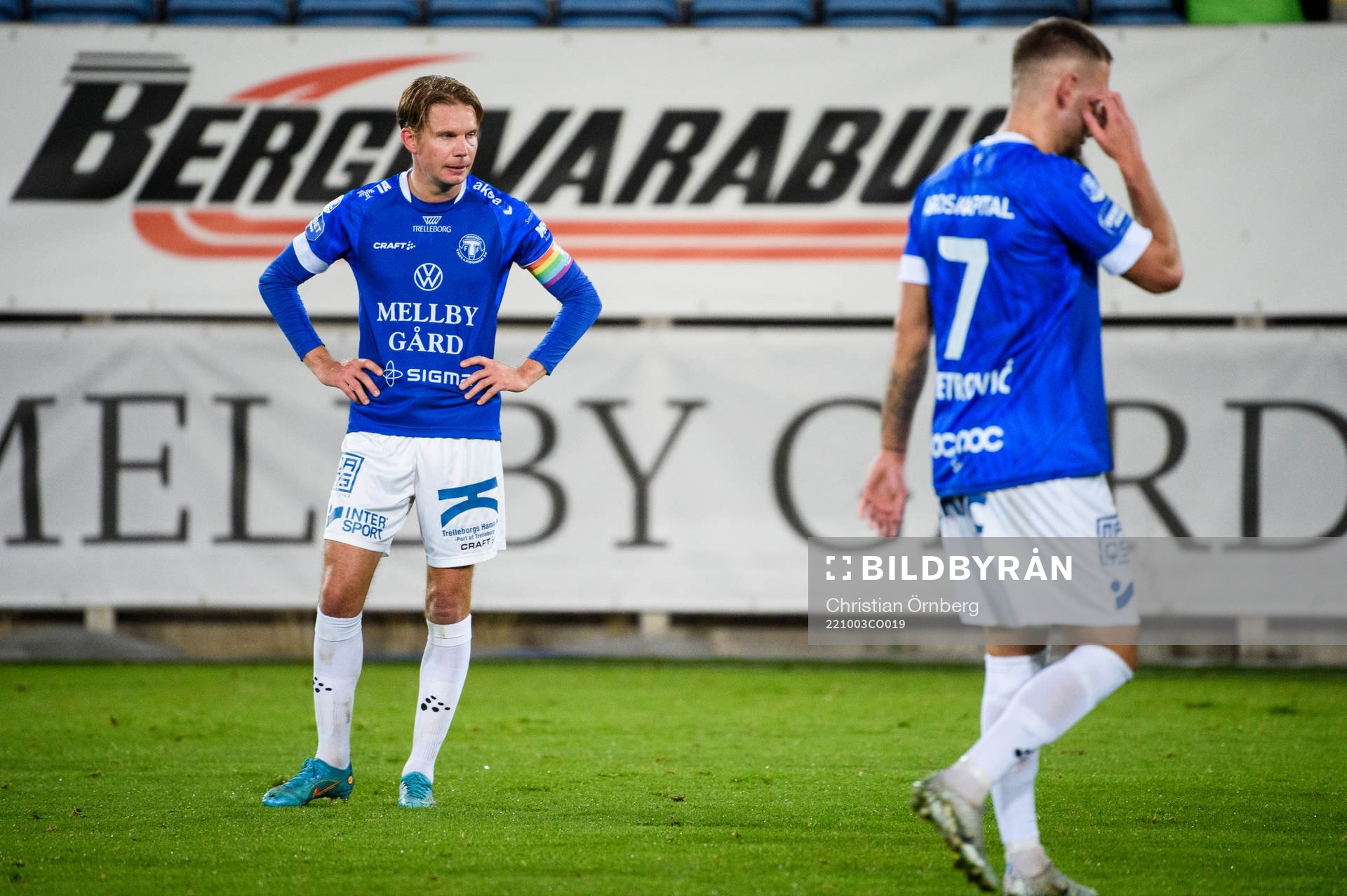 Trelleborgs Johan Blomberg och Petar Petrovic deppar