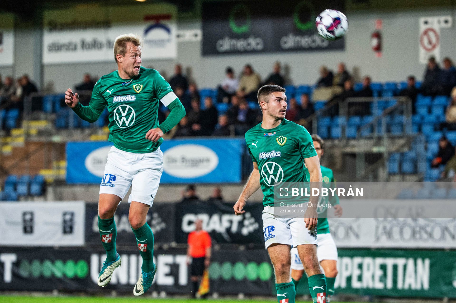 Jönköpings Södras Sebastian Crona och Marko Nikolic