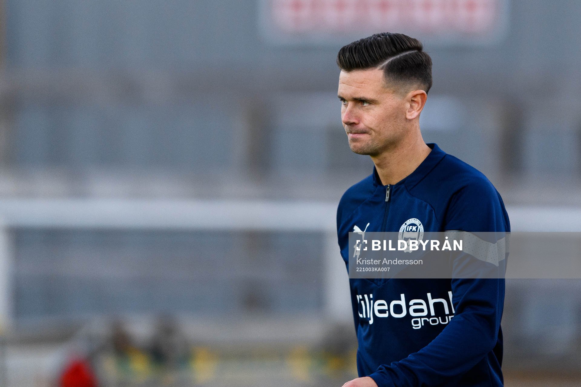 Värnamos Marcus Antonsson före fotbollsmatchen i