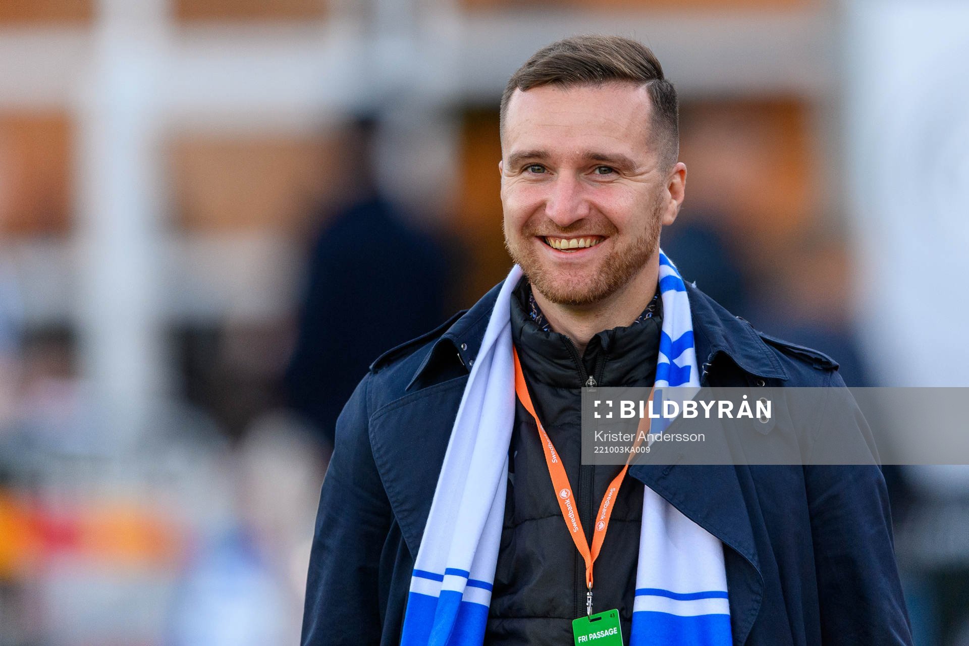 Värnamos sportchef Enes Ahmetovic före fotbollsmatchen i