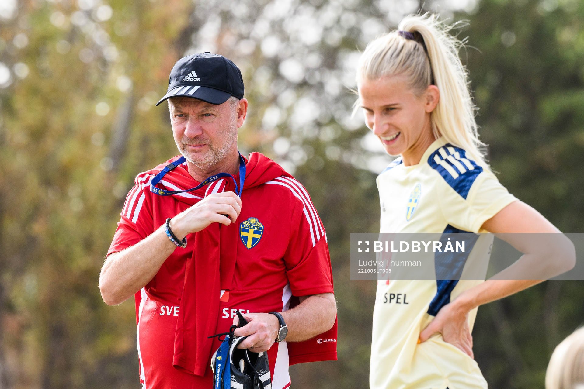 Head coach Peter Gerhardsson and Sofia Jakobsson