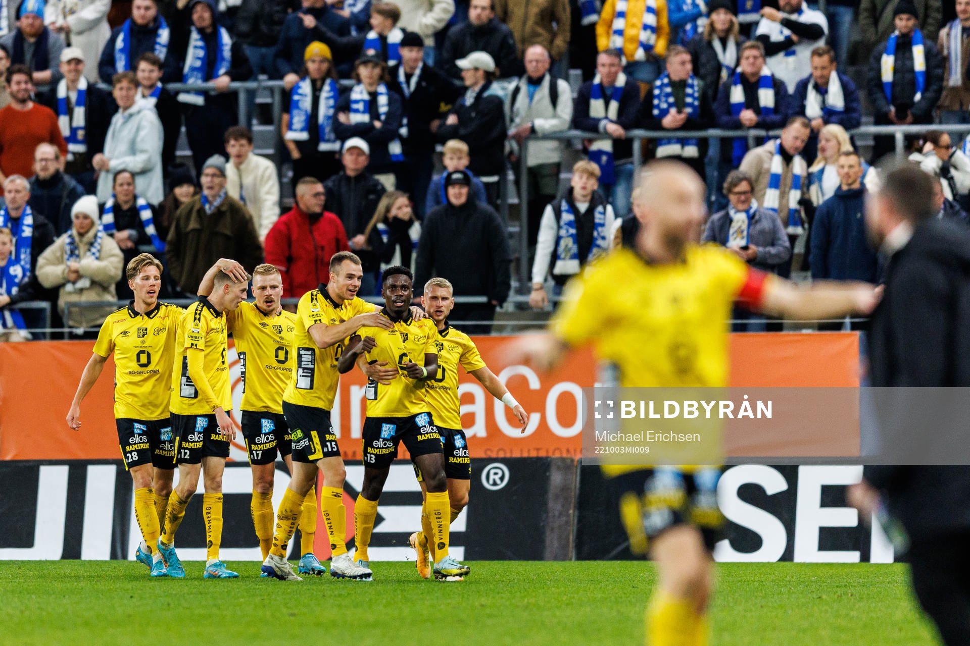 Elfsborgs Michael Baidoo jublar med lagkamrater