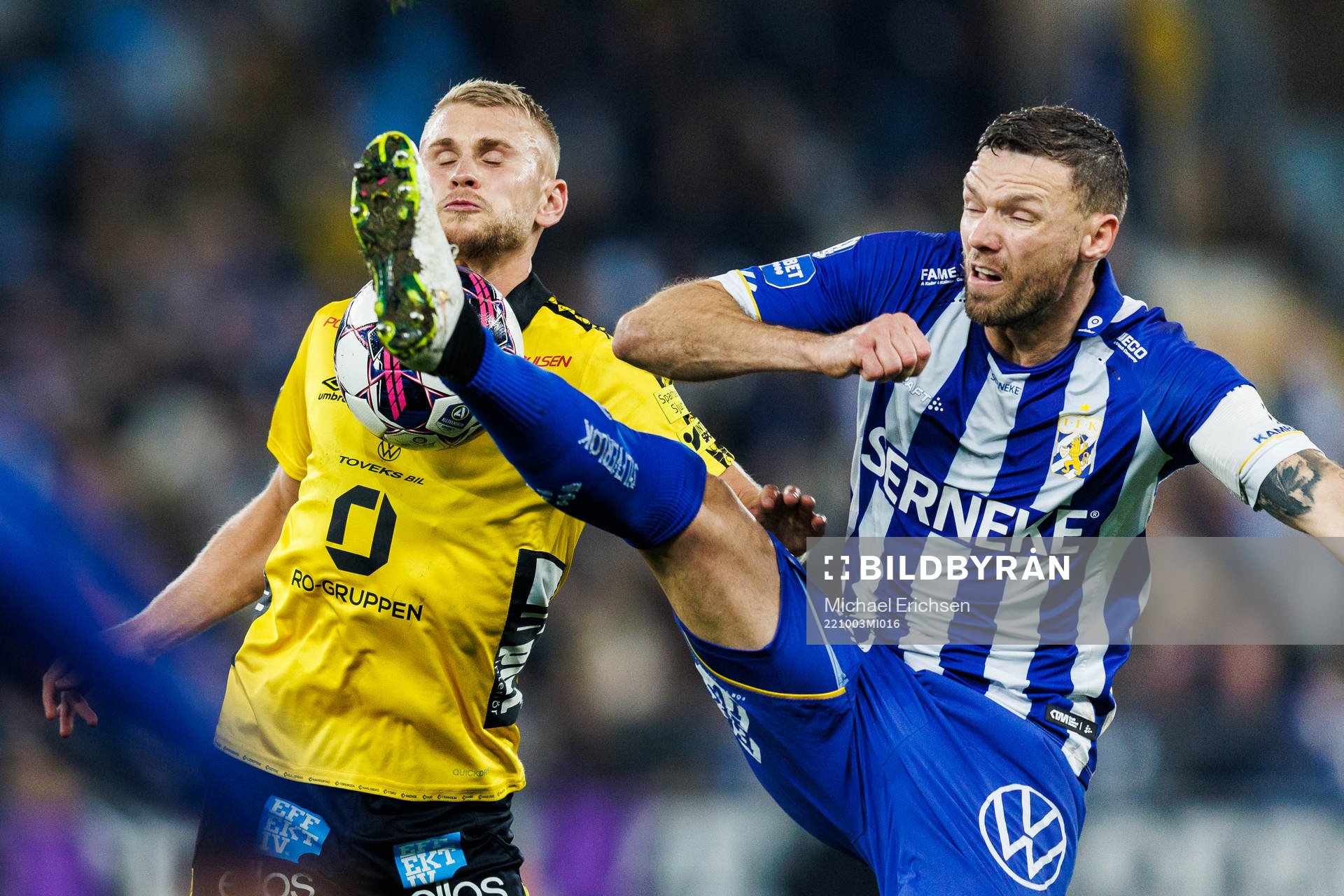 Elfsborgs Simon Strand och IFK Göteborgs Marcus Berg