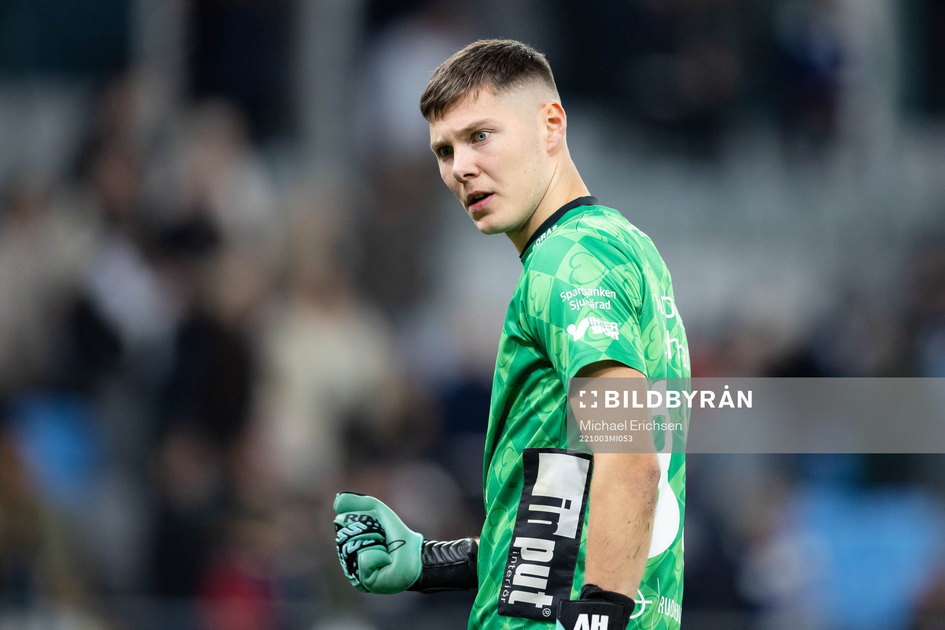 Elfsborgs målvakt Hakon Valdimarsson jublar