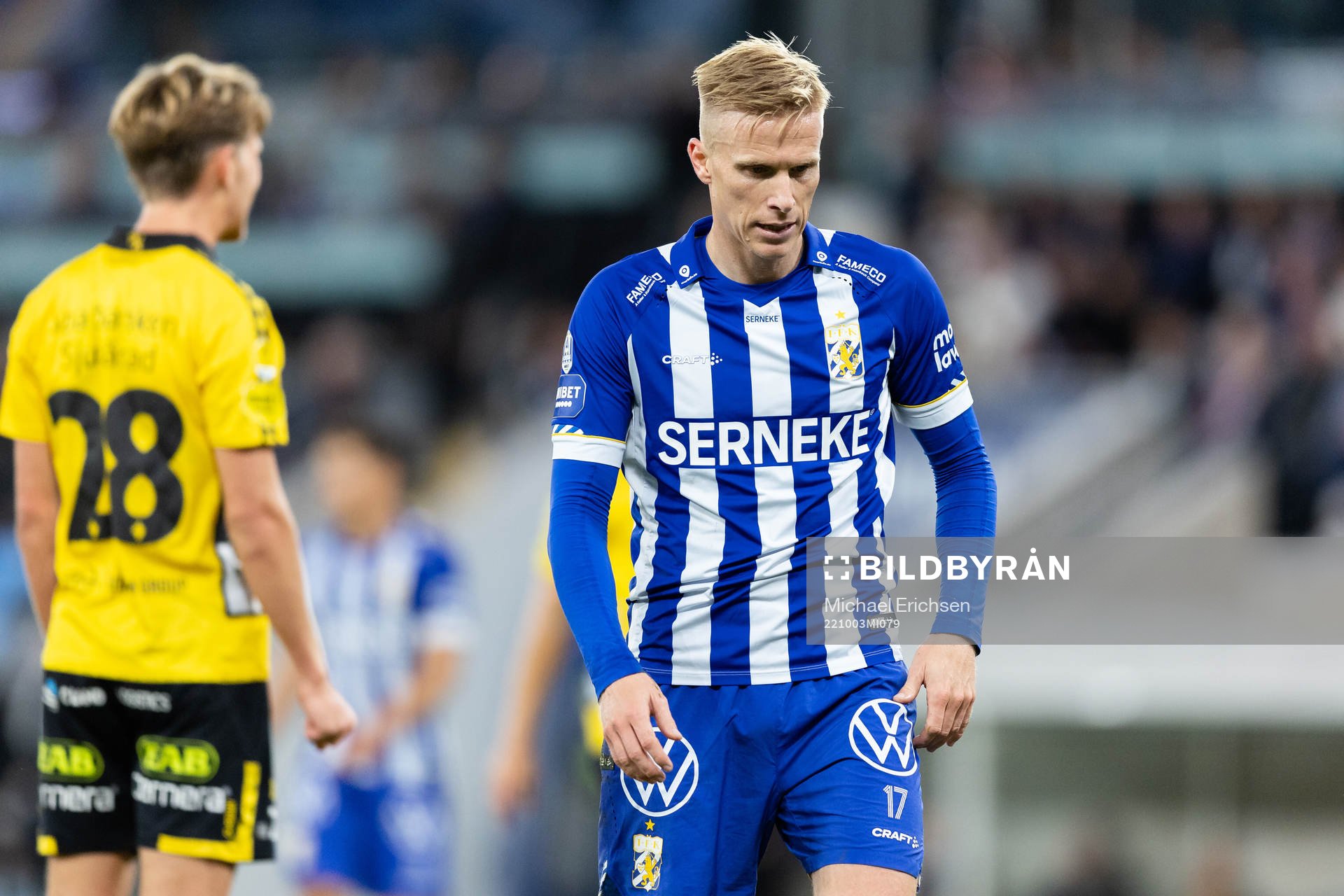IFK Göteborgs Oscar Wendt under fotbollsmatchen i Allsvenskan mellan IFK Göteborg och Elfsborg den 3 oktober 2022 i Göteborg. 