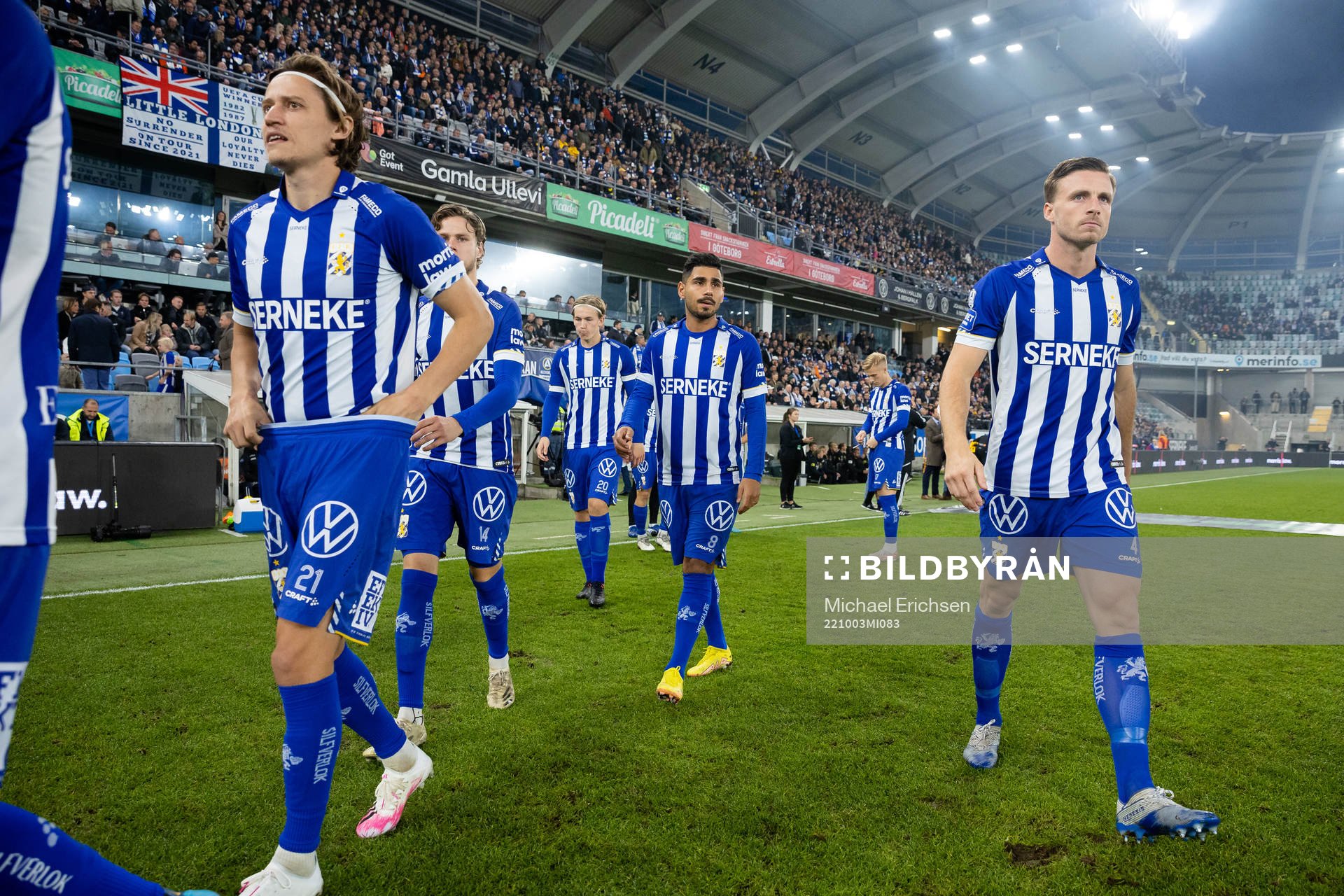 IFK Göteborgs Simon Thern, Hosam Aiesh och Carl Johansson