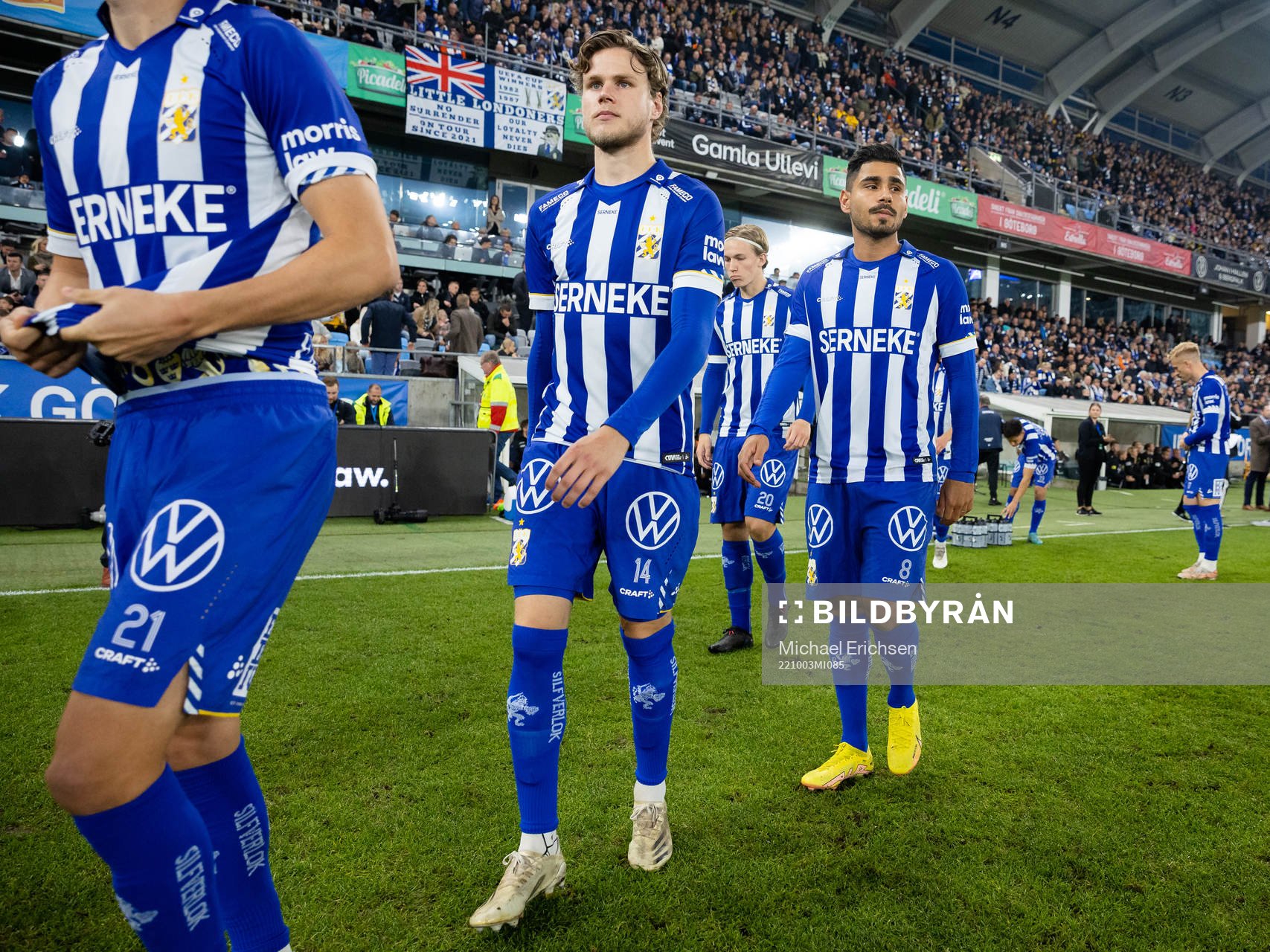 IFK Göteborgs Gustaf Norlin och Hosam Aiesh  innan