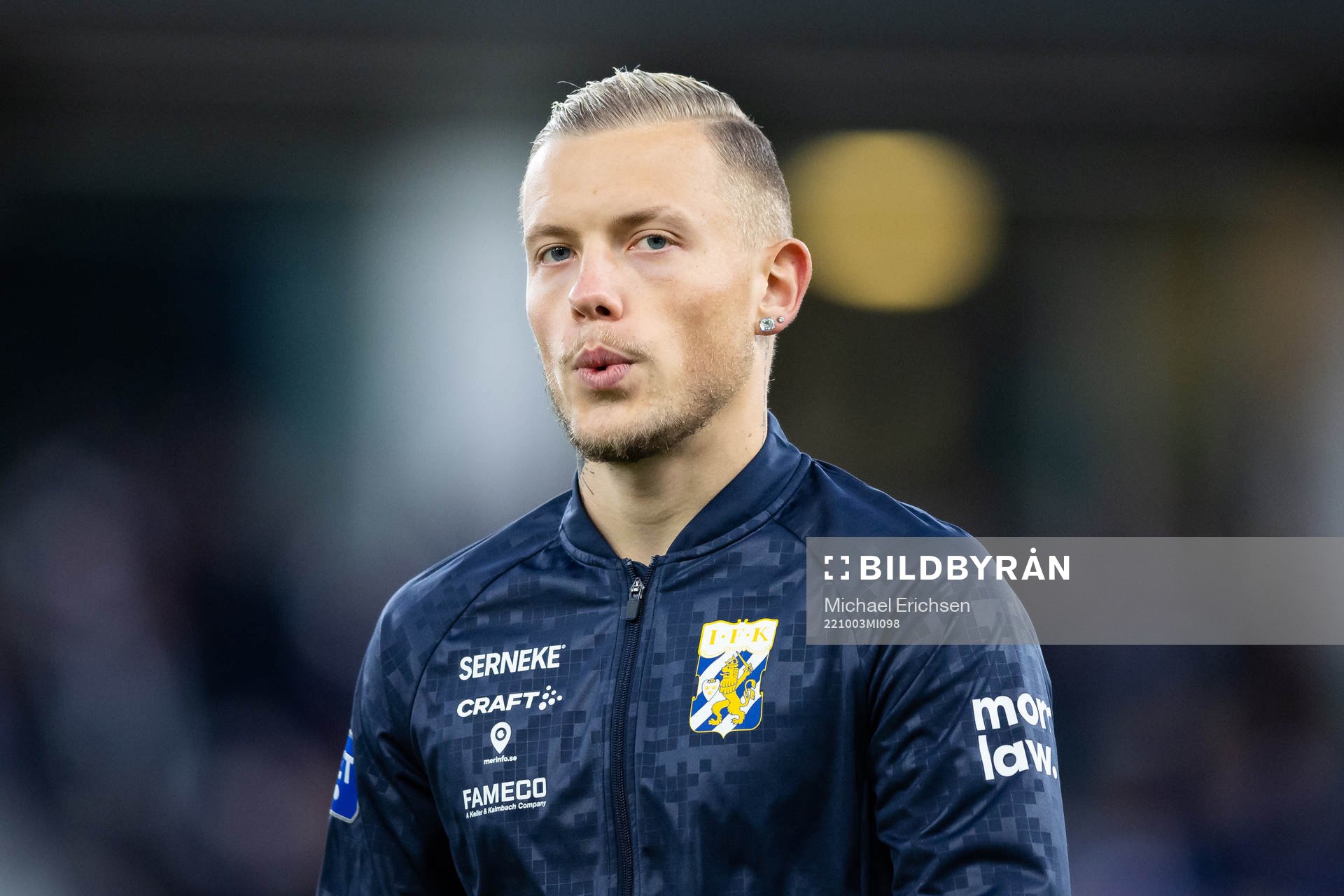 IFK Göteborgs Erik Sorga innan fotbollsmatchen i