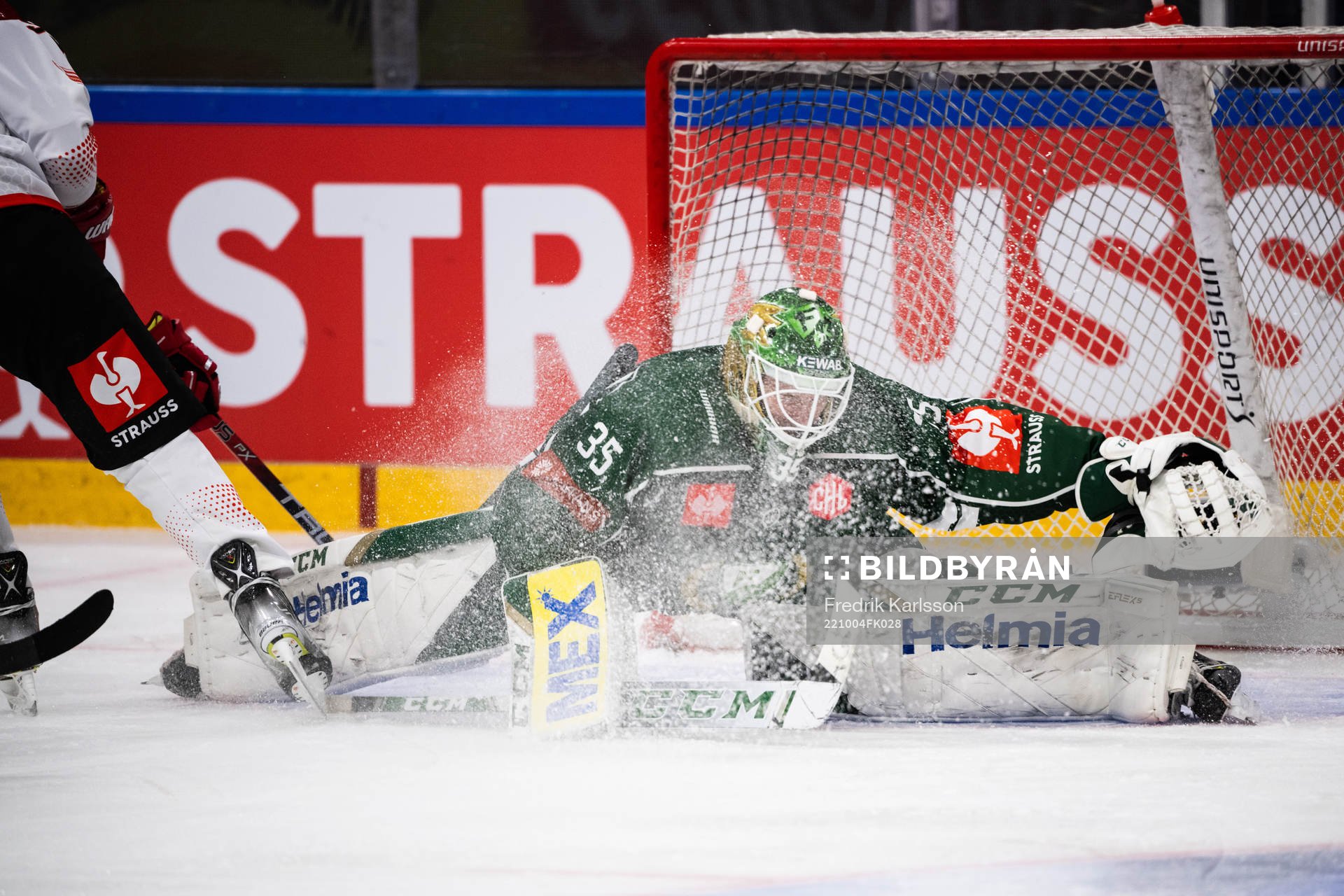 Damian Kapica of Comarch Cracovia scores 3-1 behind