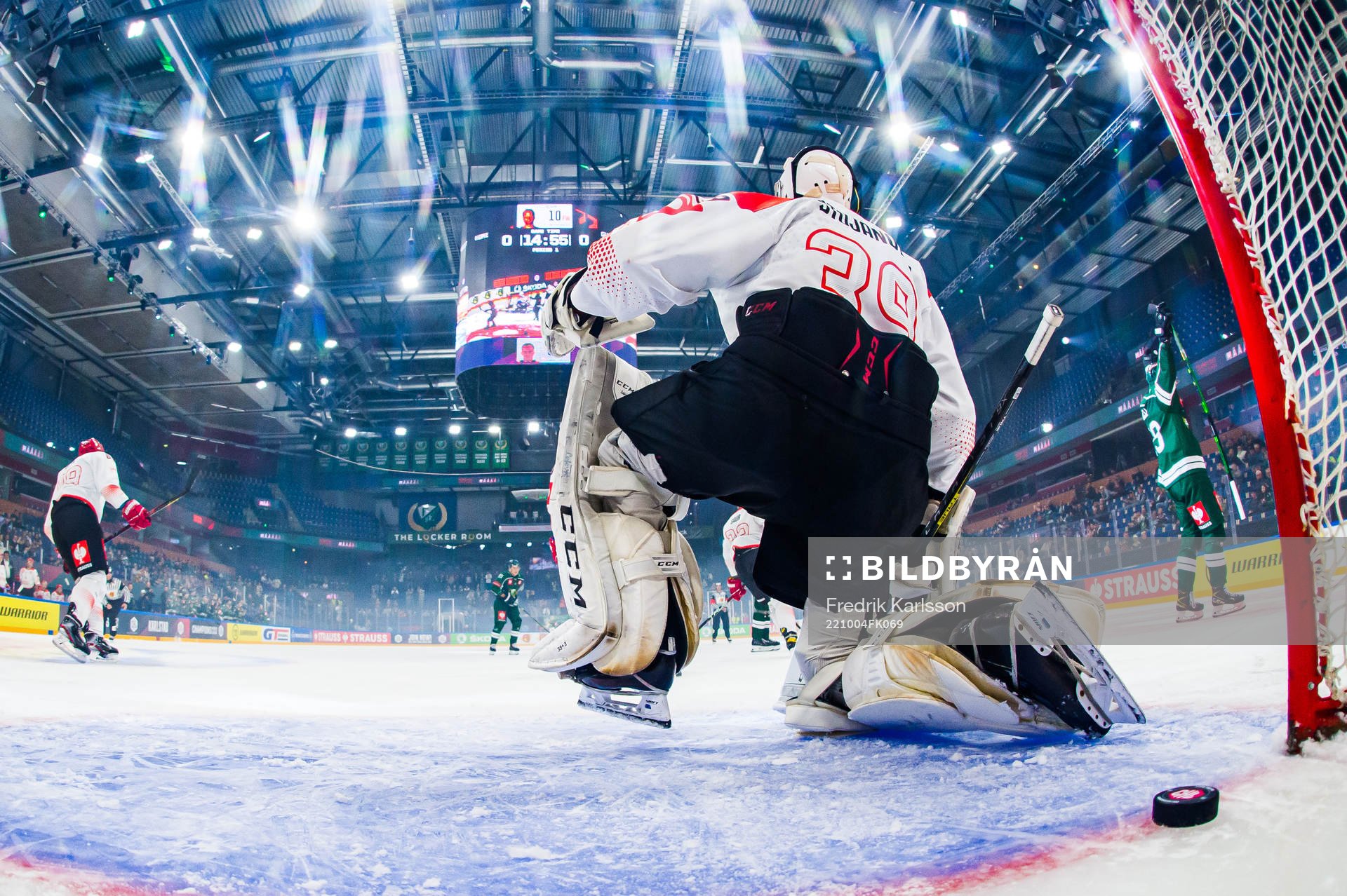 Anton Berglund of Färjestad celebrates