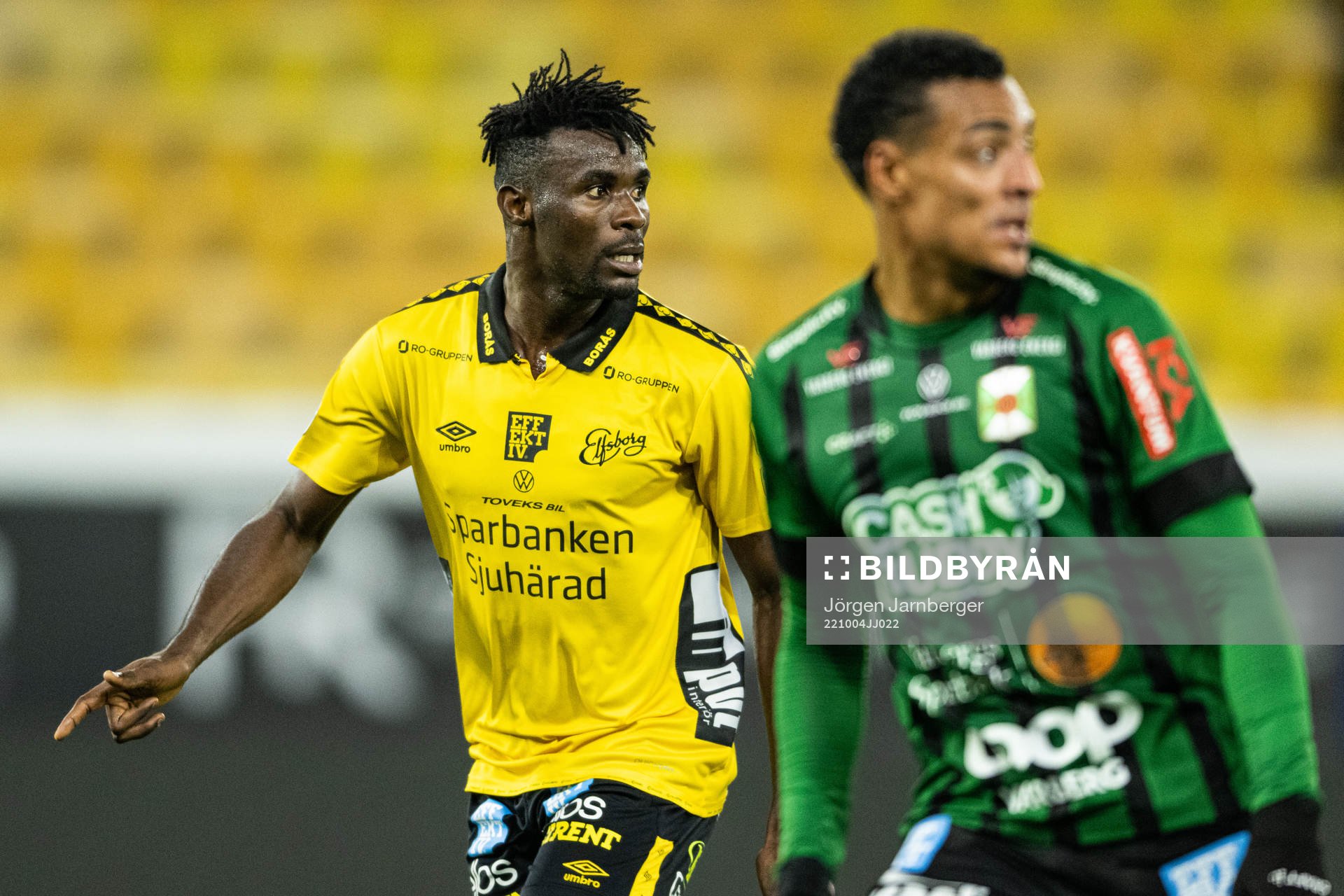 Elfsborgs Ibrahim Buhari under semifinalen i U21 Allsvenskan mellan Elfsborg och Varberg den 4 oktober 2022 i Borås. 