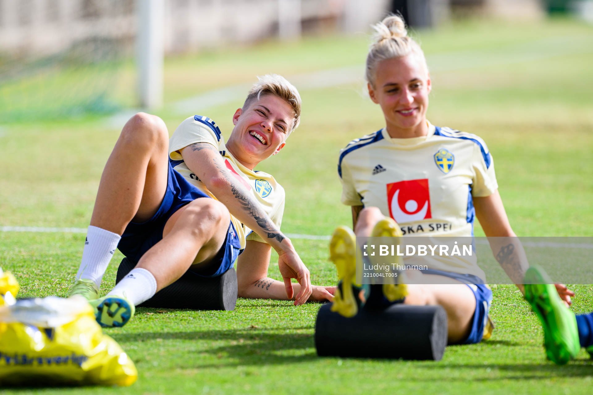 Lina Hurtig and Nathalie Björn of the Swedish women's