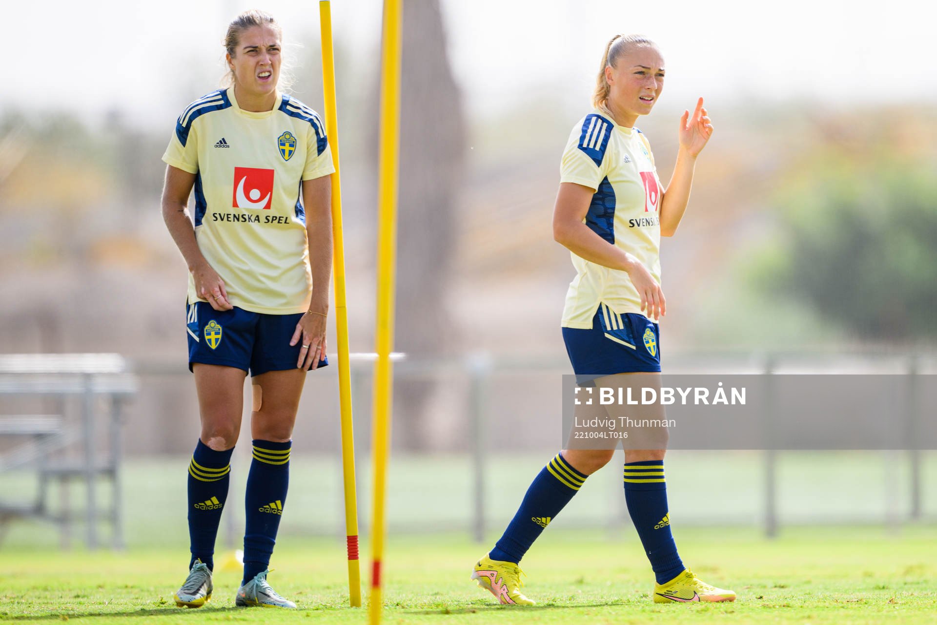 Filippa Angeldahl and Hanna Bennison of the Swedish women's