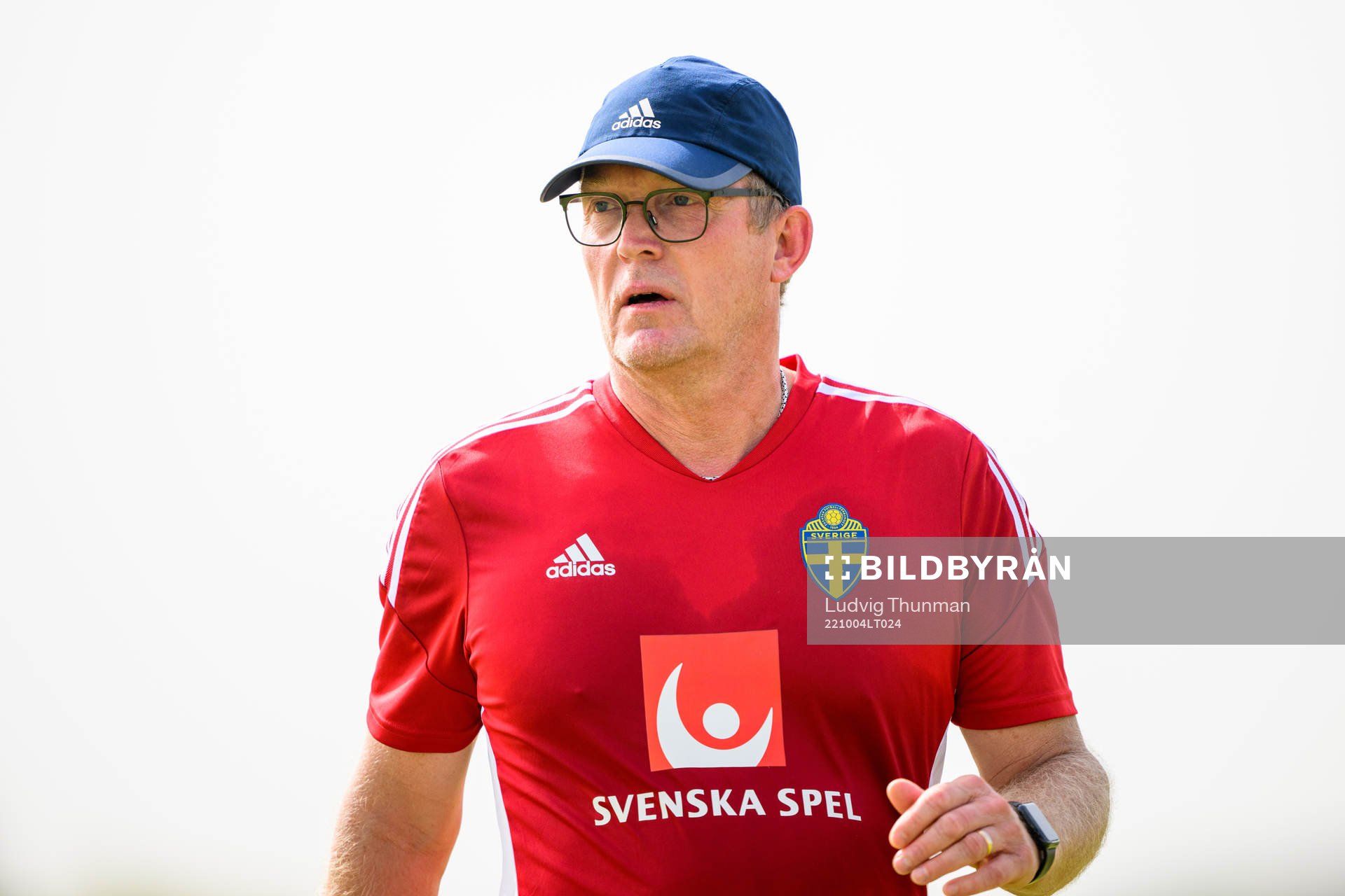 Goalkeeper coach Leif Troedsson of the Swedish women's