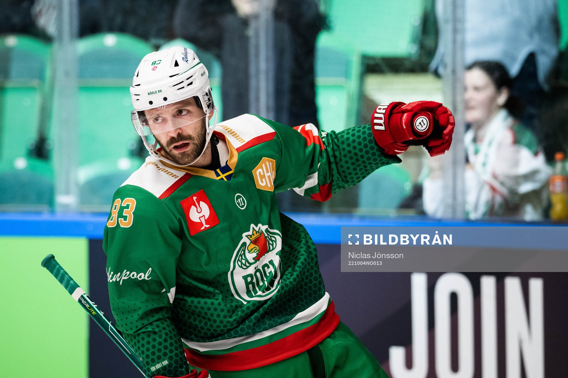 Riley Sheen of Rögle celebrates