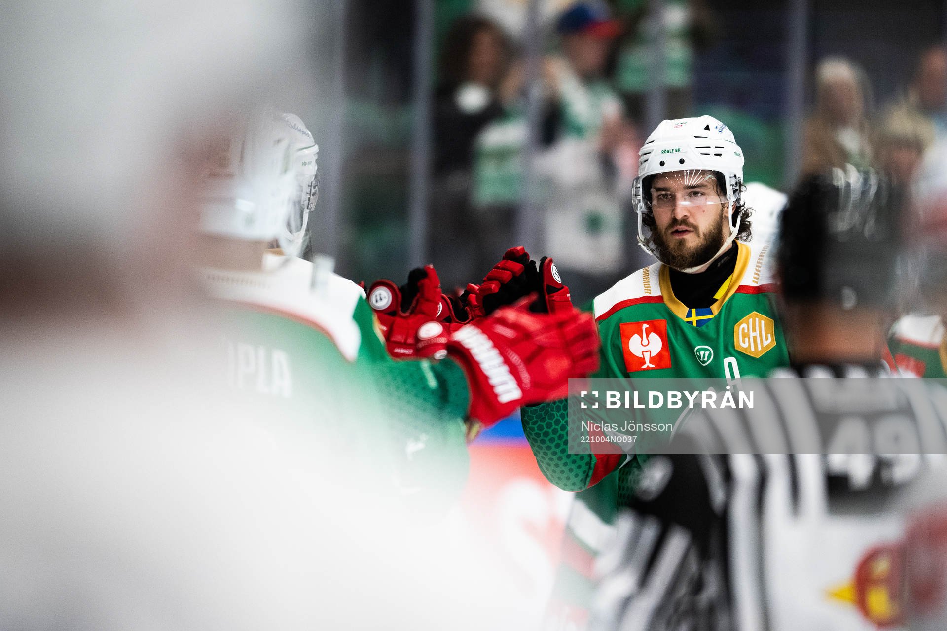 Dennis Everberg of Rögle celebrates
